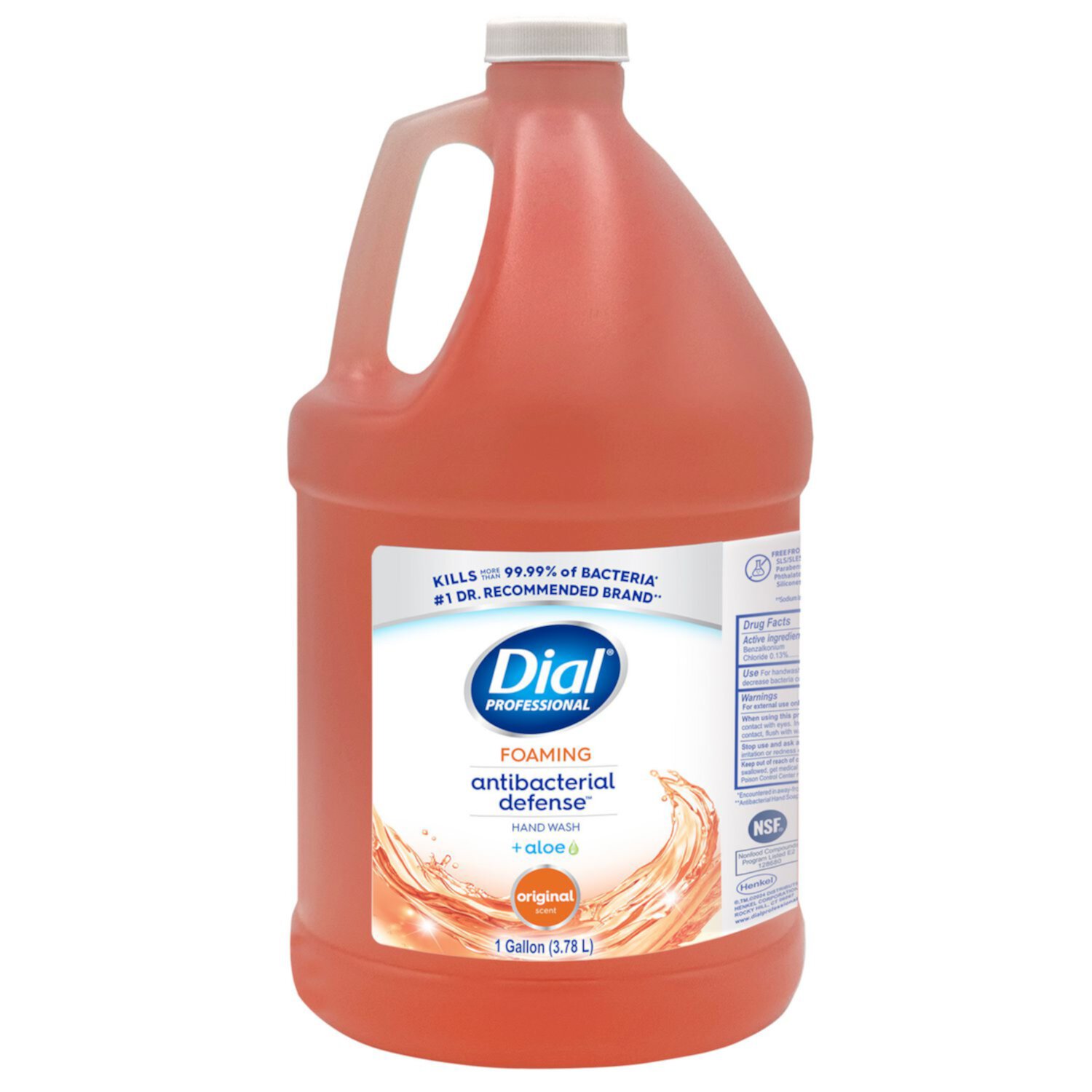 Dial Professional Antibacterial Foaming Hand Wash Refill, Plus Aloe, Original Scent, 1 gal, 4/Carton Dial Professional