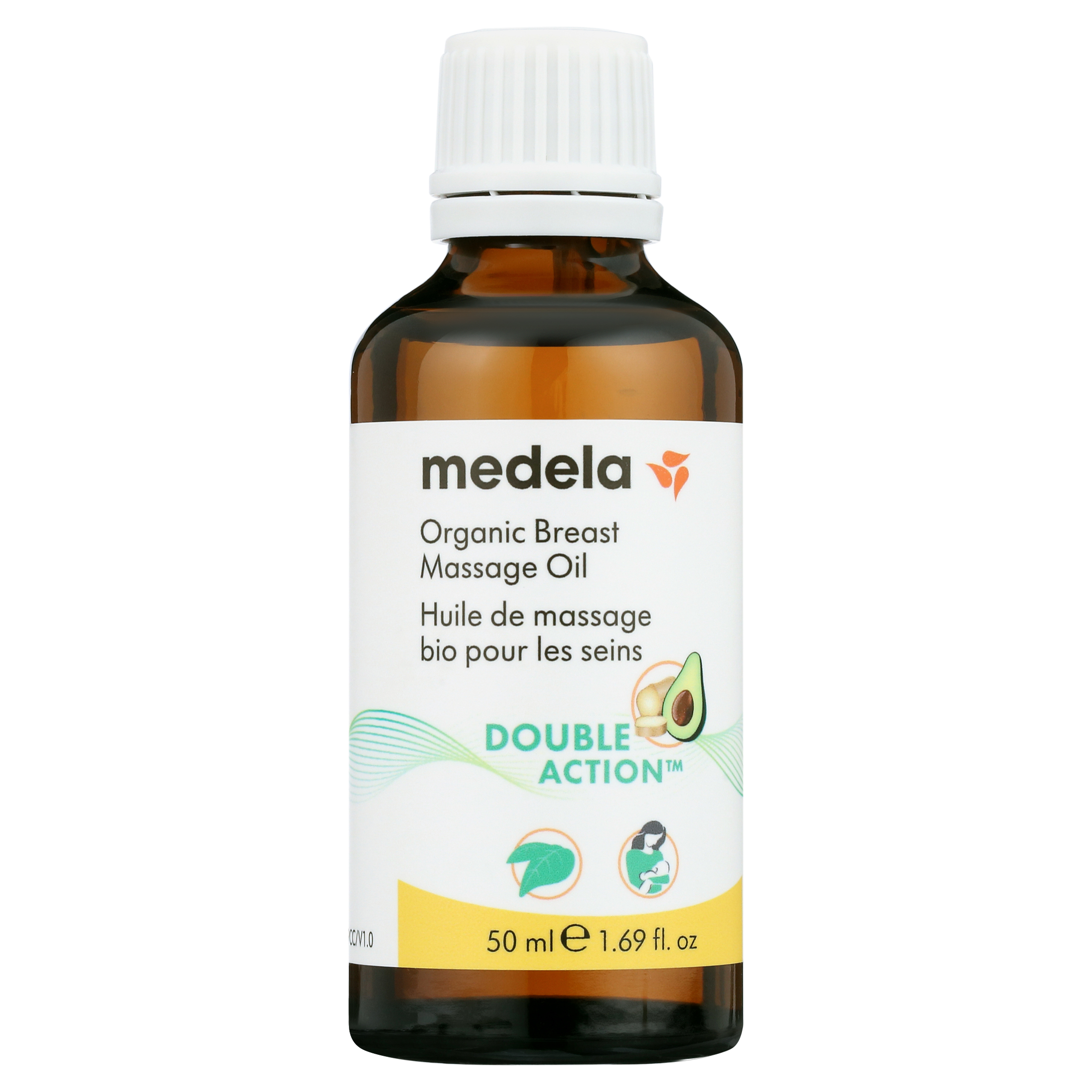 Medela Breast Massage Oil, Organic and Vegan, All Natural, Fragrance Free, 101044944, 50ml, 1 Bottle Medela