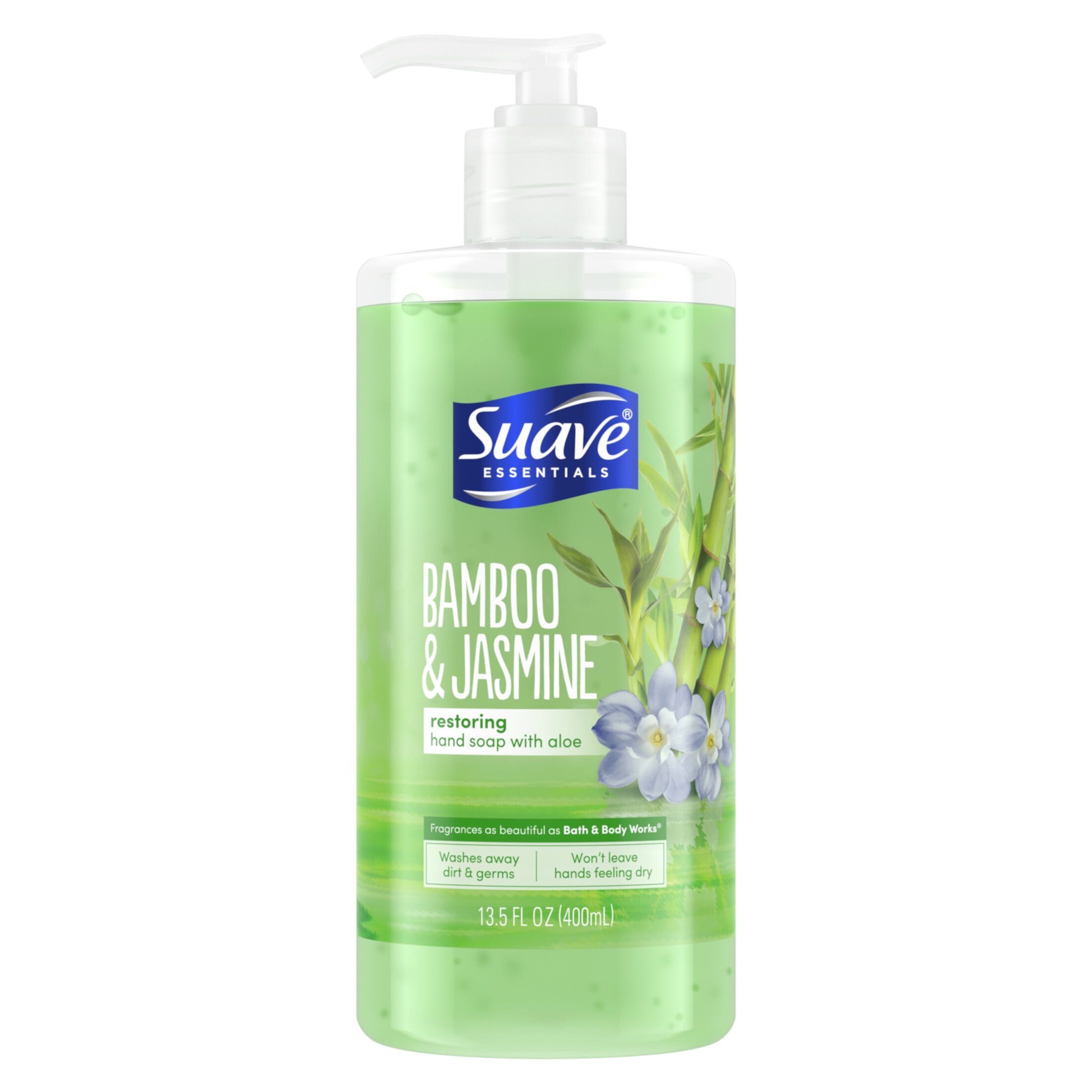 Suave Essentials Liquid Hand Soap, Bamboo & Jasmine, 13.5 fl oz Suave