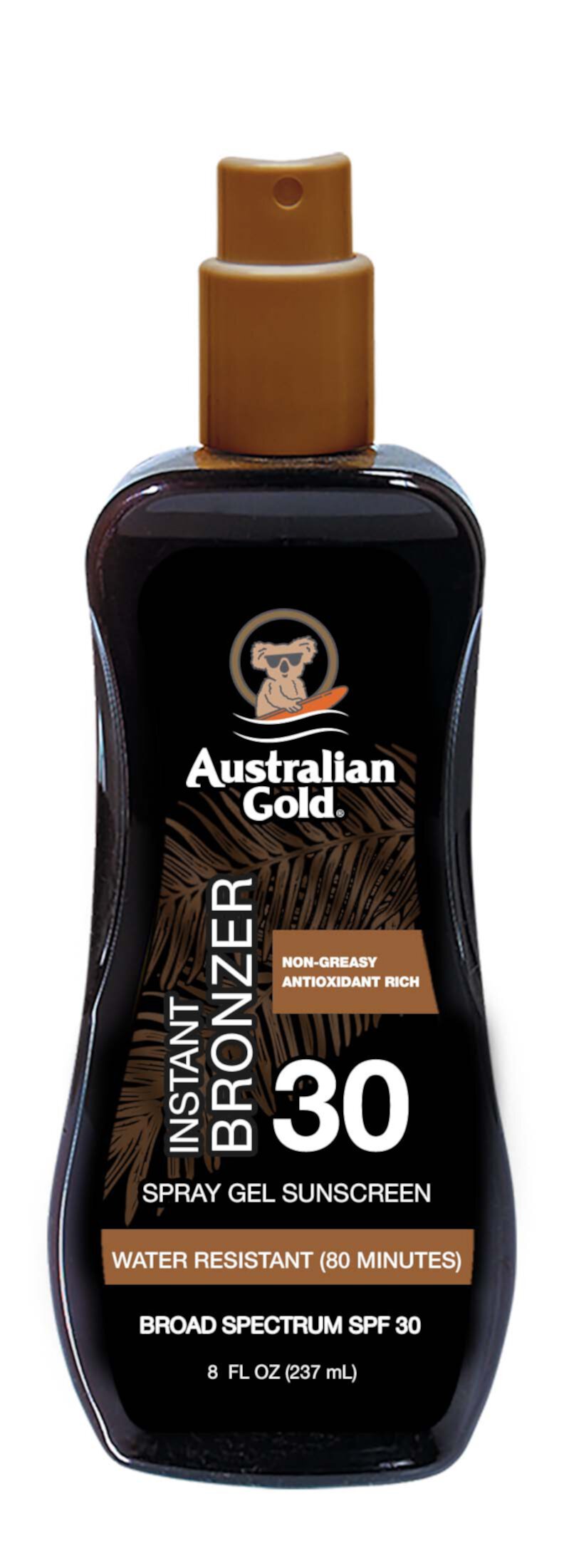 Australian Gold SPF 30 Spray Gel Sunscreen with Instant Bronzer Australian Gold