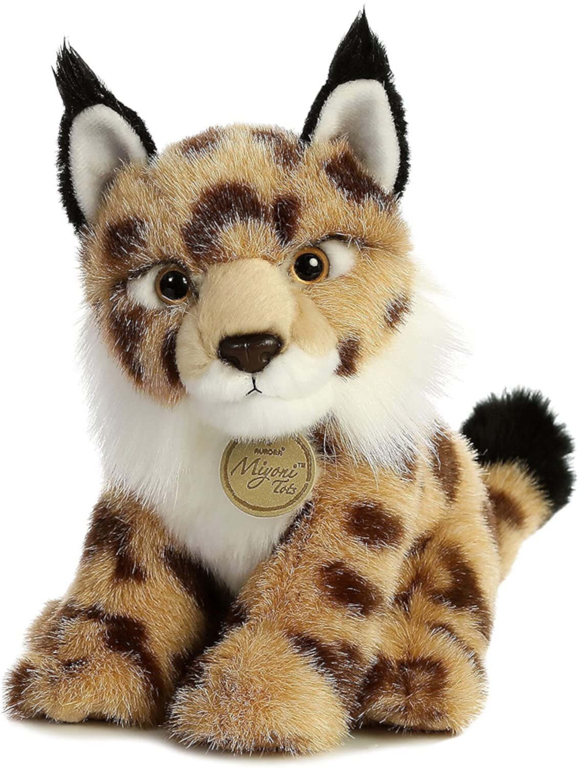 Aurora - Medium Brown Miyoni Tots - 10" Lynx - Adorable Stuffed Animal Aurora