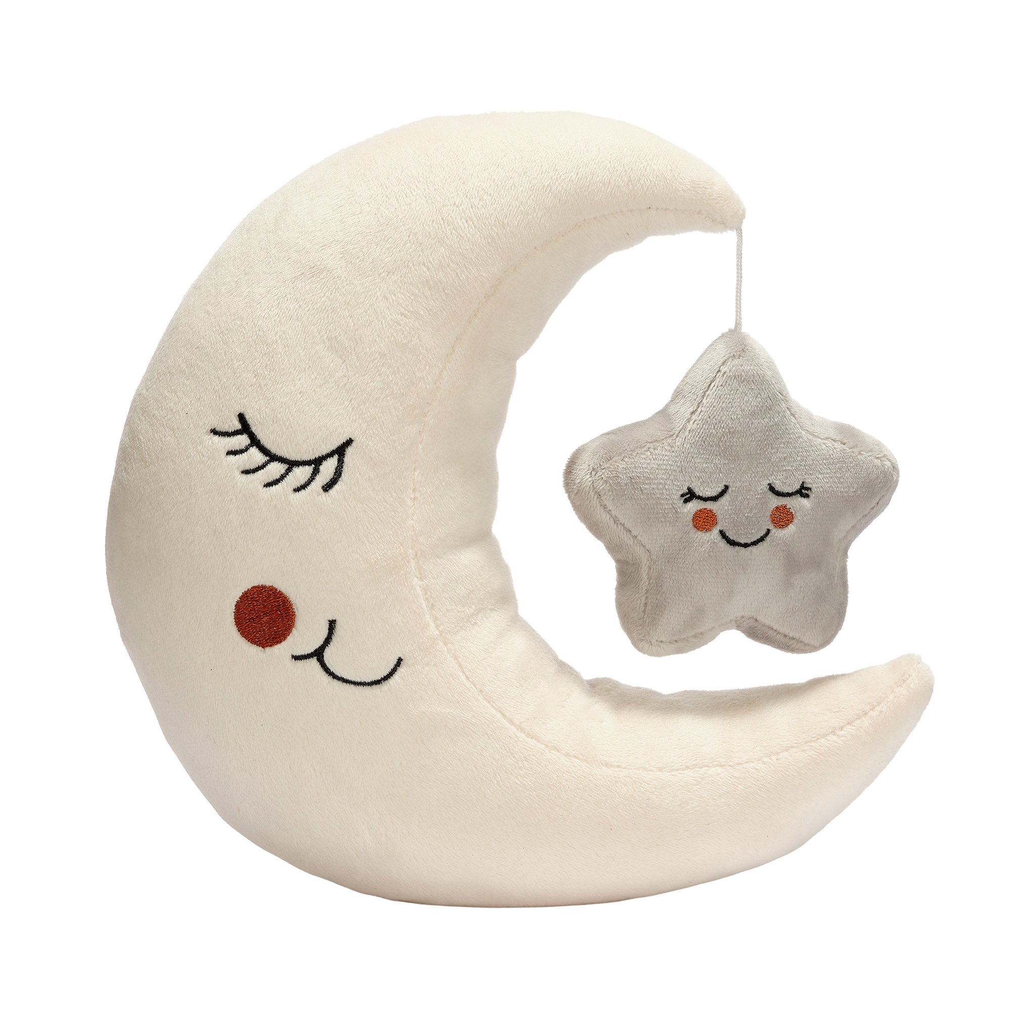 Lambs & Ivy Goodnight Moon and Star Plush Stuffed Toy - Cream/Gray Lambs & Ivy