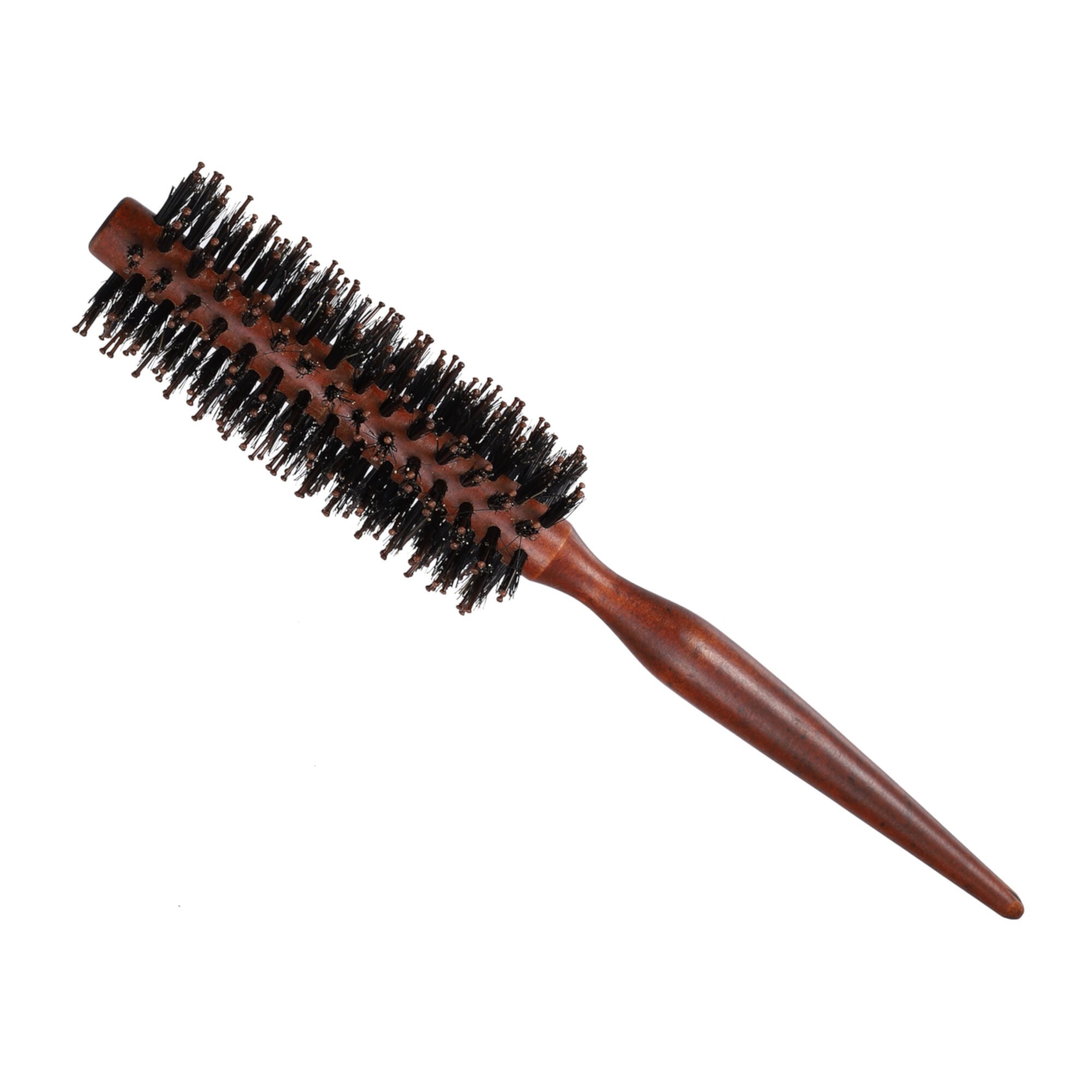 Unique Bargains Hair Round Comb Hairstyle Wavy Styling Tool Brush 1.89in Wood Brown 1.57" Unique Bargains