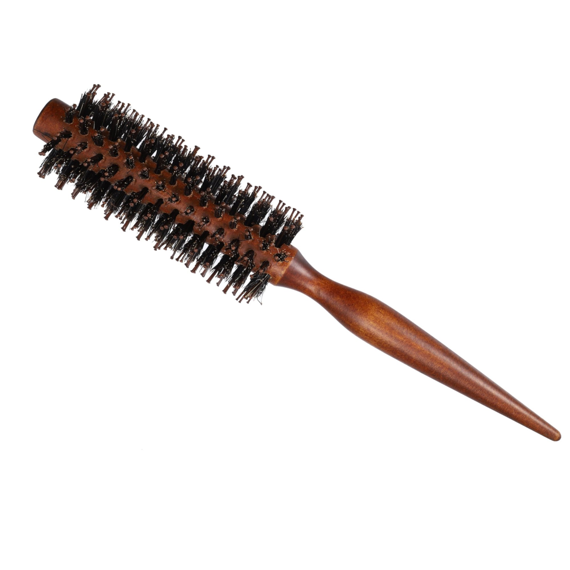 Unique Bargains Hair Round Comb Hairstyle Wavy Styling Tool Brush 1.89in Wood Brown 1.57" Unique Bargains