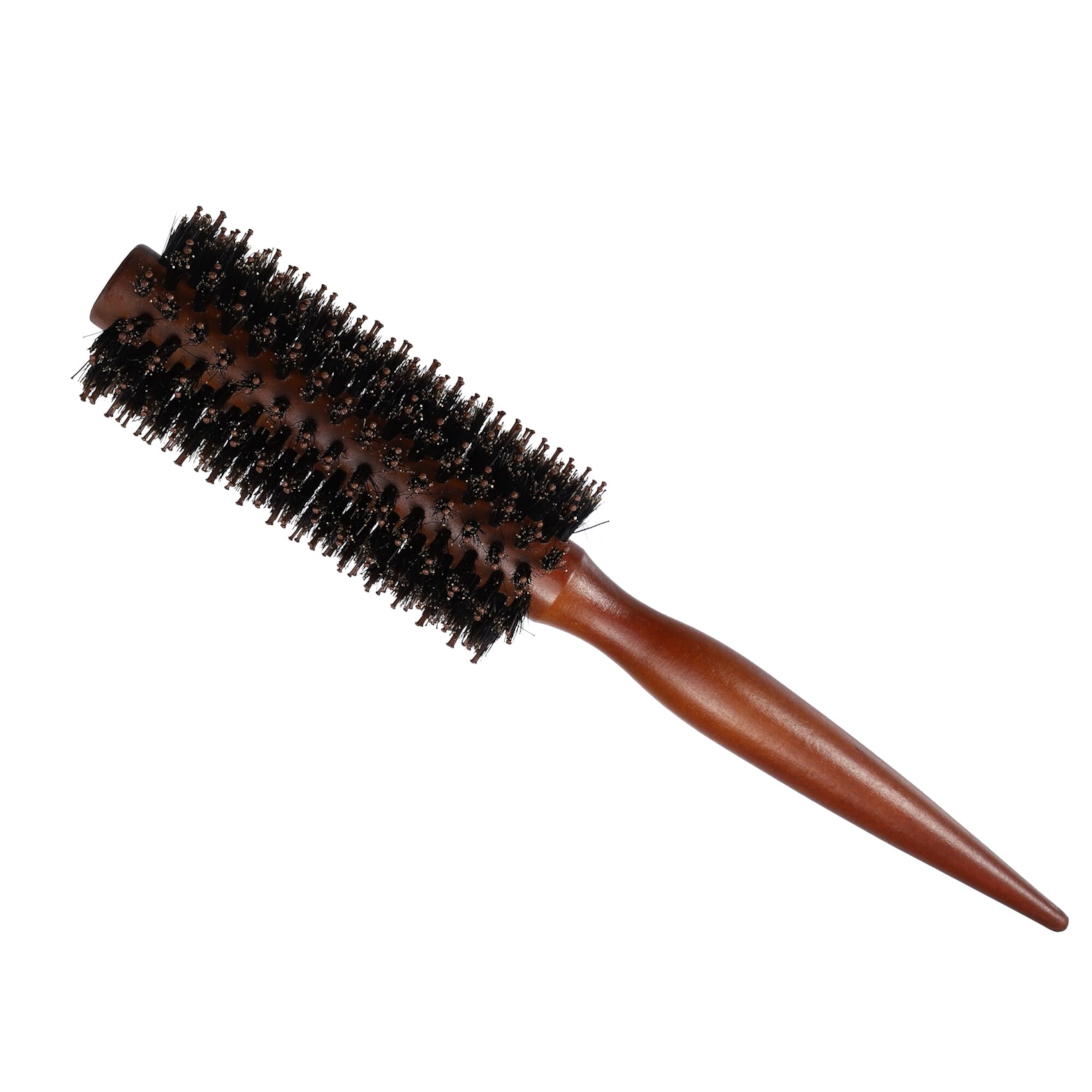 Unique Bargains Hair Round Comb Hairstyle Wavy Styling Tool Brush 1.89in Wood Brown 1.57" Unique Bargains