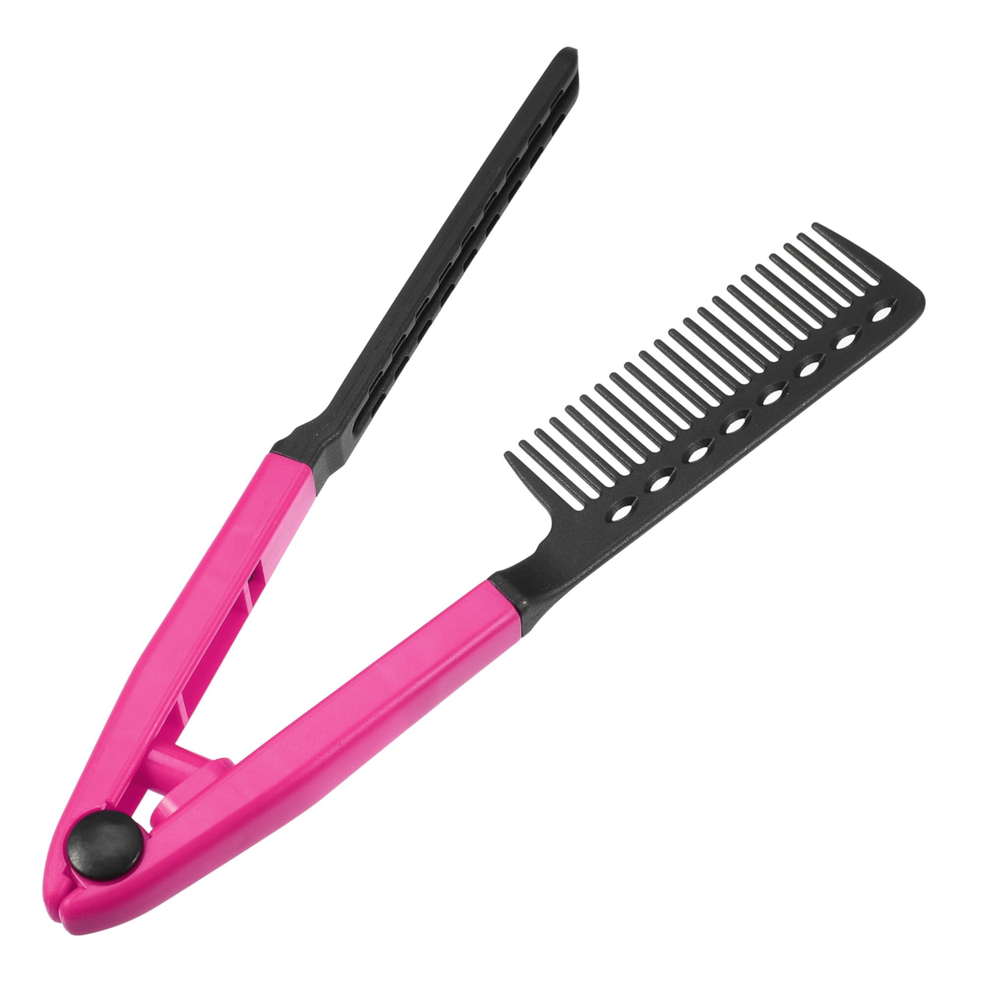 Unique Bargains Hair Straightening Comb Heat Resistance Home Straightener Styling Comb Red Unique Bargains