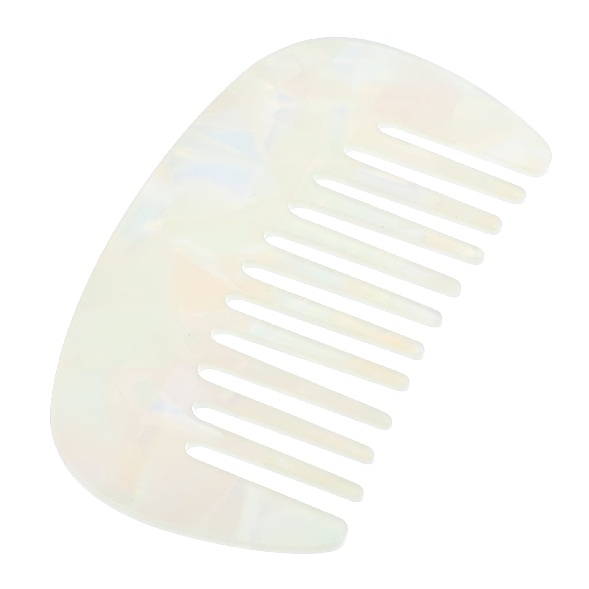 Unique Bargains Hair Comb Wide Tooth Anti-Static Pocket Size for Thick Curly Hair White Unique Bargains