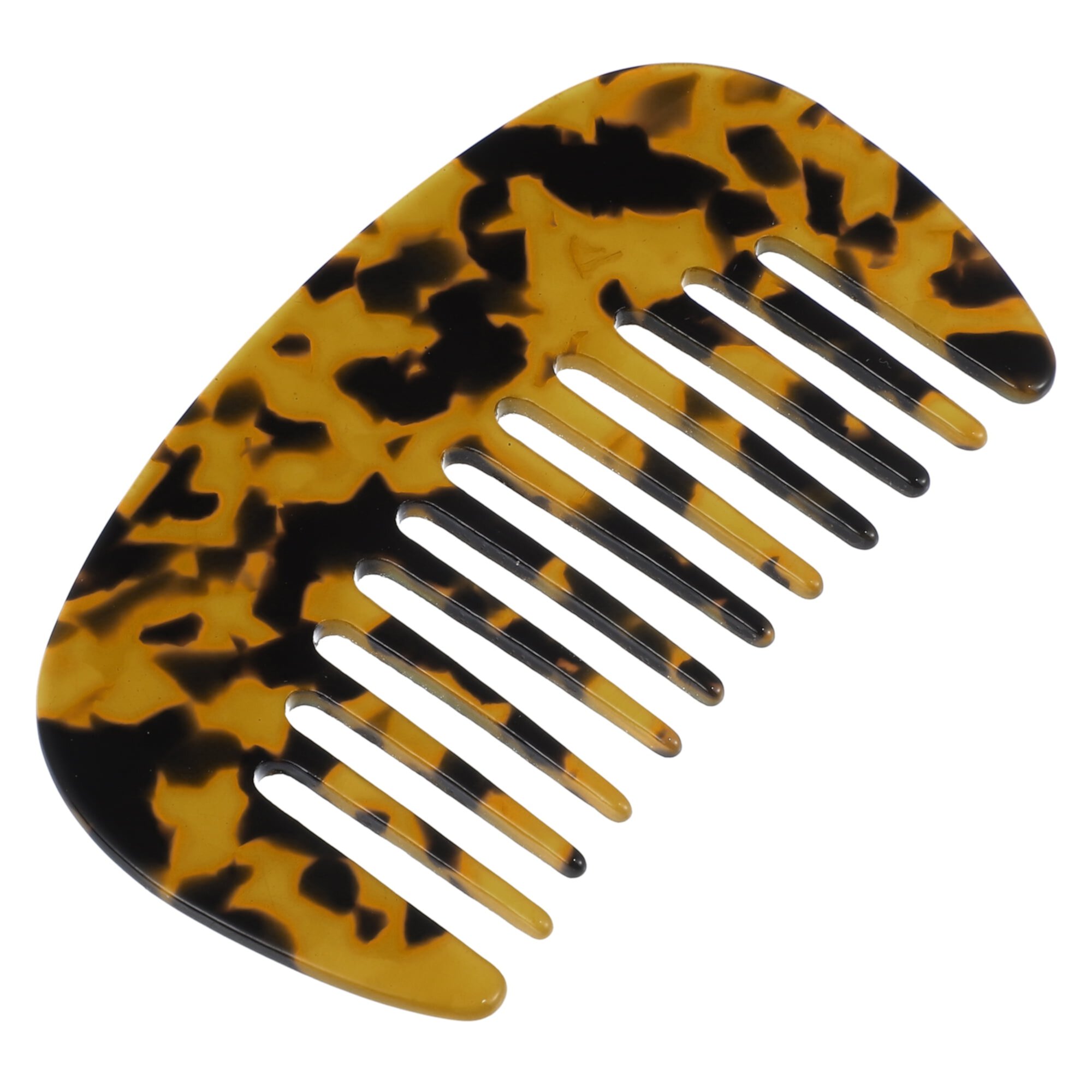 Unique Bargains Hair Comb Wide Tooth Anti-Static Pocket Size for Thick Curly Hair Brown Unique Bargains