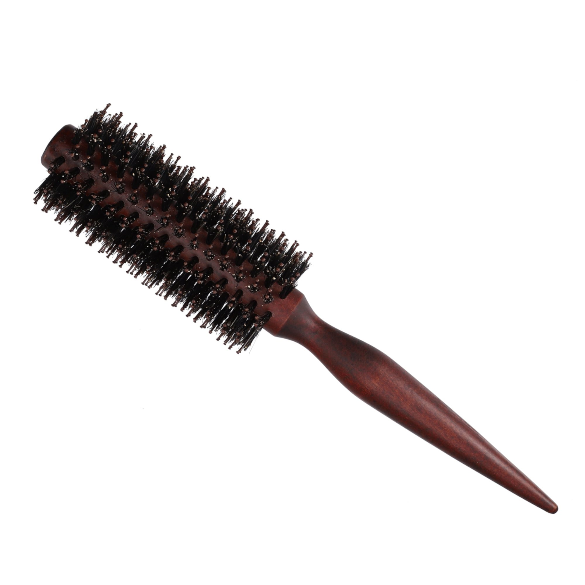 Unique Bargains Straight Hair Brush Round Brush Hairstyle Wavy Styling Comb Brown 1.89" Unique Bargains