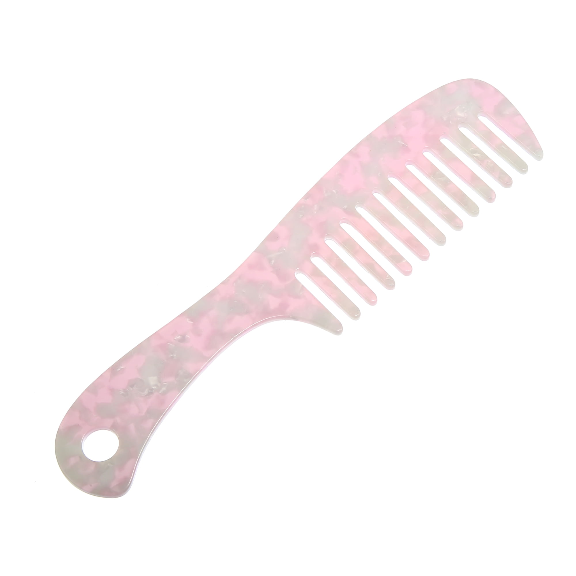 Unique Bargains 1 Pcs Hair Comb Wide Tooth Anti-Static for Wet and Dry Hair Curly Hair Pink Unique Bargains