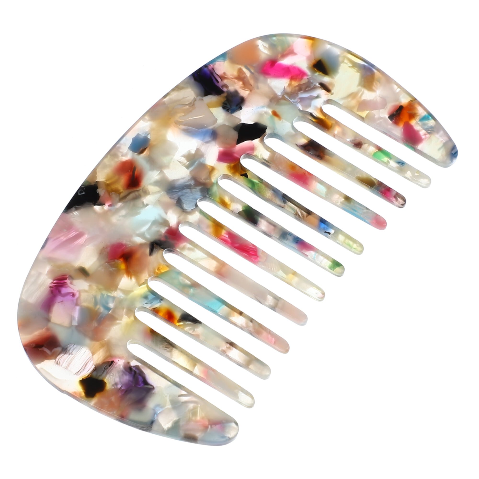 Unique Bargains Hair Comb Wide Tooth Anti-Static Pocket Size for Curly Hair Multicolor Unique Bargains