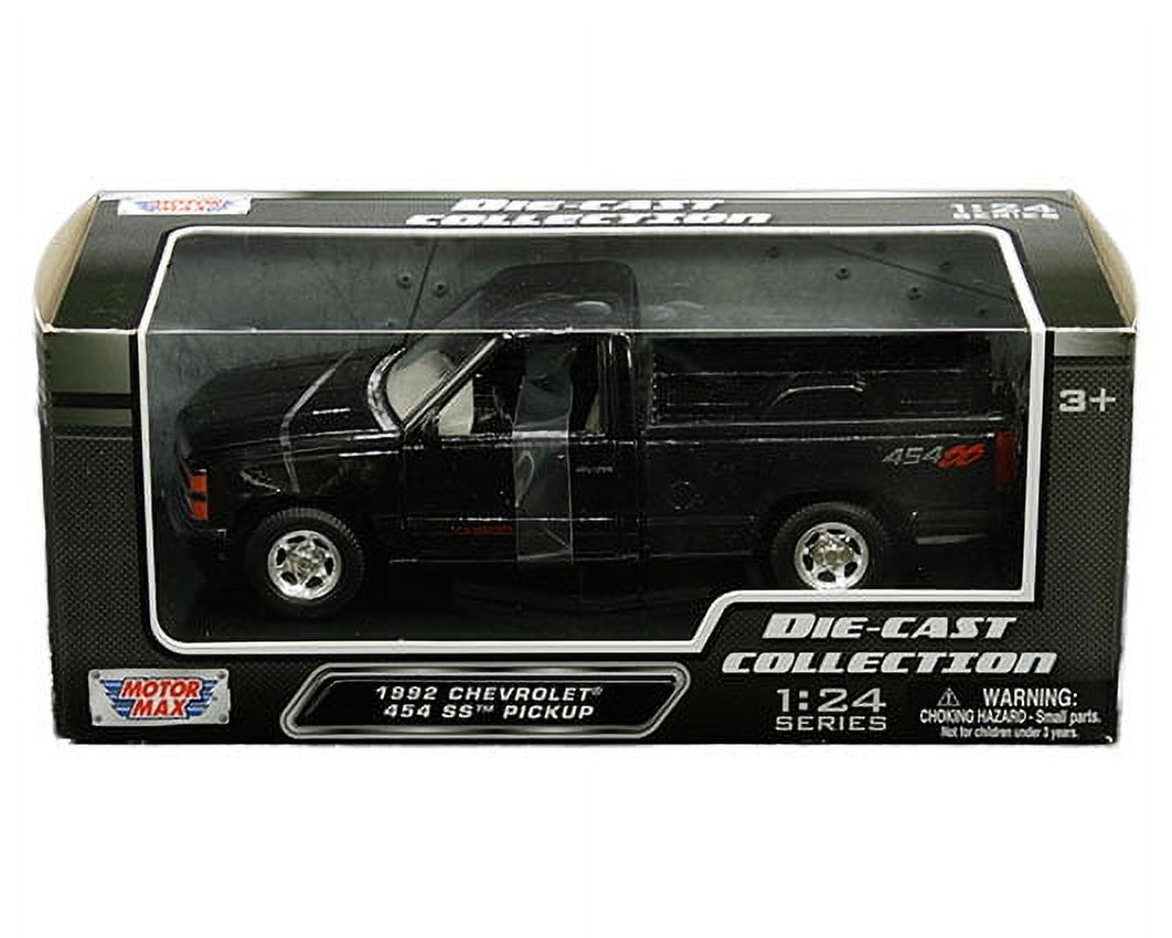 1992 Chevrolet 454 SS Pickup (Black) 1/24 Diecast Model Car by Motormax MOTORMAX