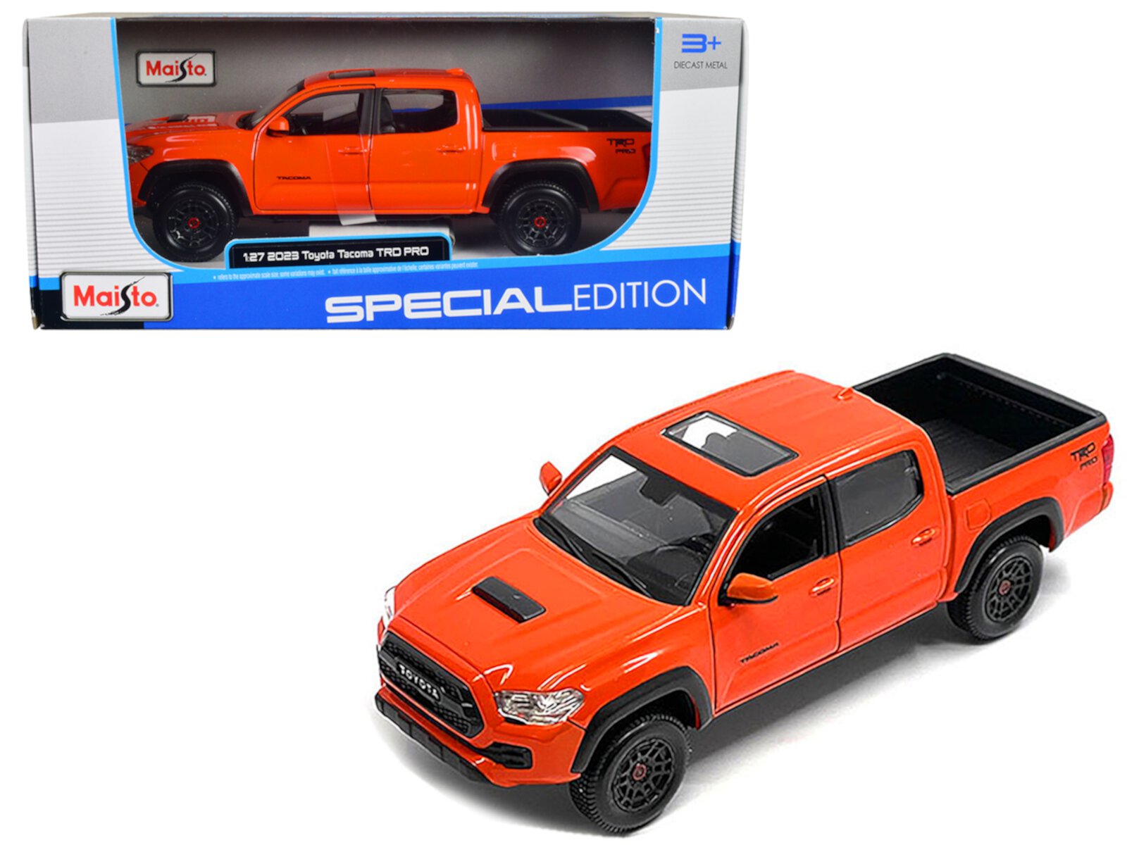 2023 Toyota Tacoma TRD PRO Truck Solar Octane Orange with Sunroof "Special Edition" Series 1/27 Diecast Model Car by Maisto Maisto