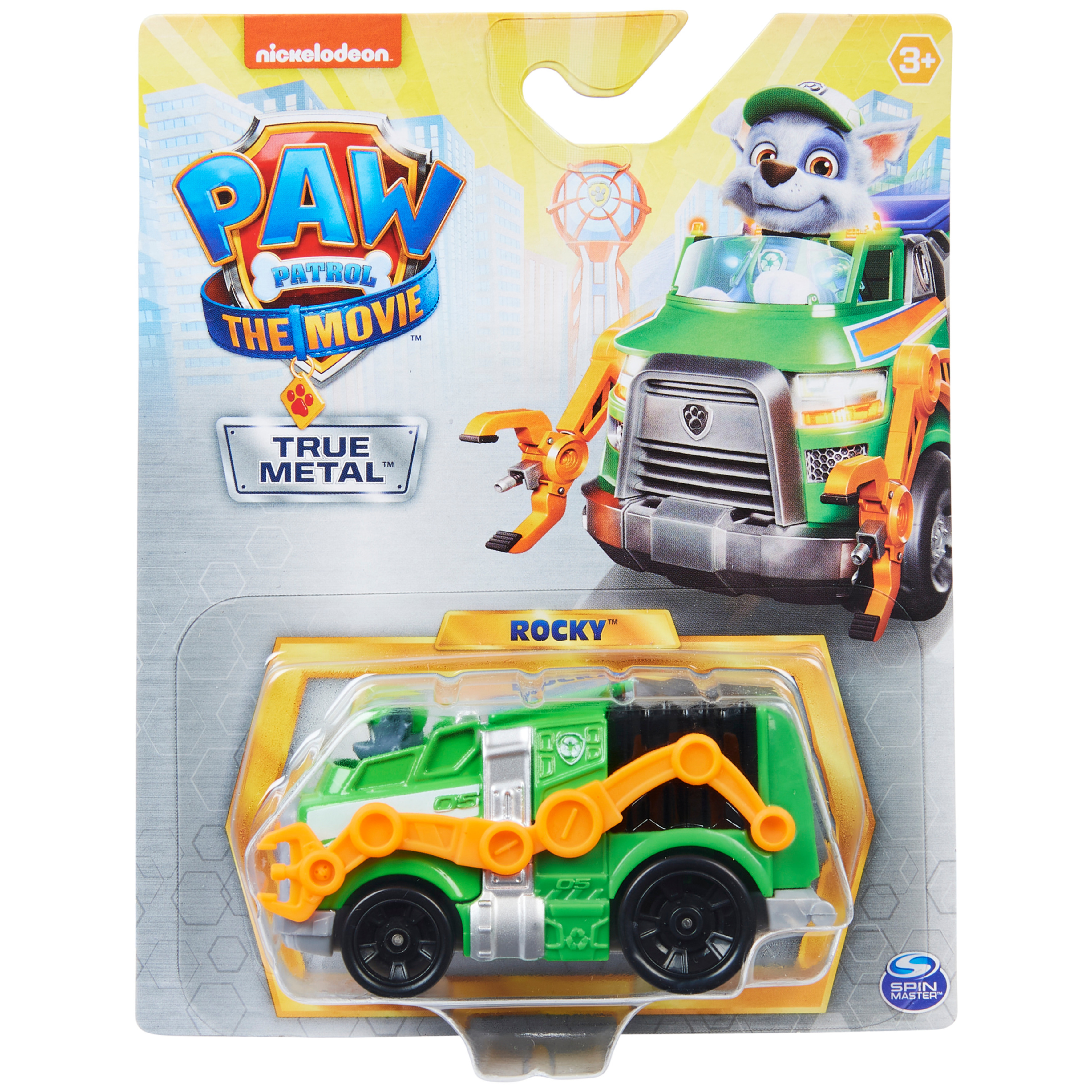 PAW Patrol: The Movie True Metal Rocky Die-Cast Vehicle, 1:55 Scale Paw Patrol