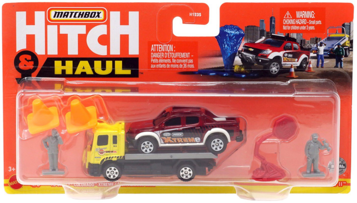 Matchbox Hitch & Haul '16 Chevy Colorado Xtreme / MBX Flatbed King Diecast Vehicle (MBX Service II) Mattel