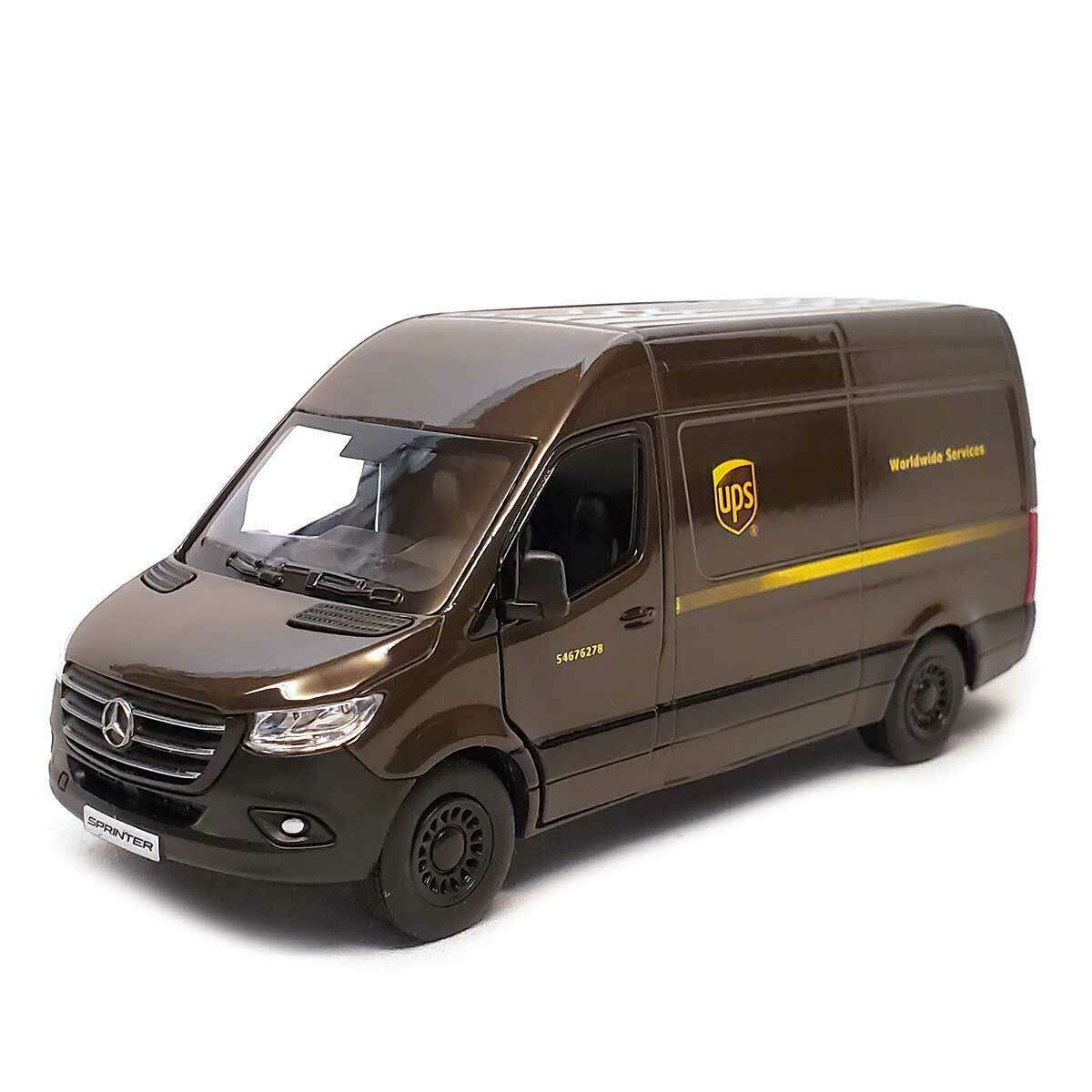 5" UPS Mercedes Benz Sprinter Diecast Model Toy Van 1:48 KiNSMART