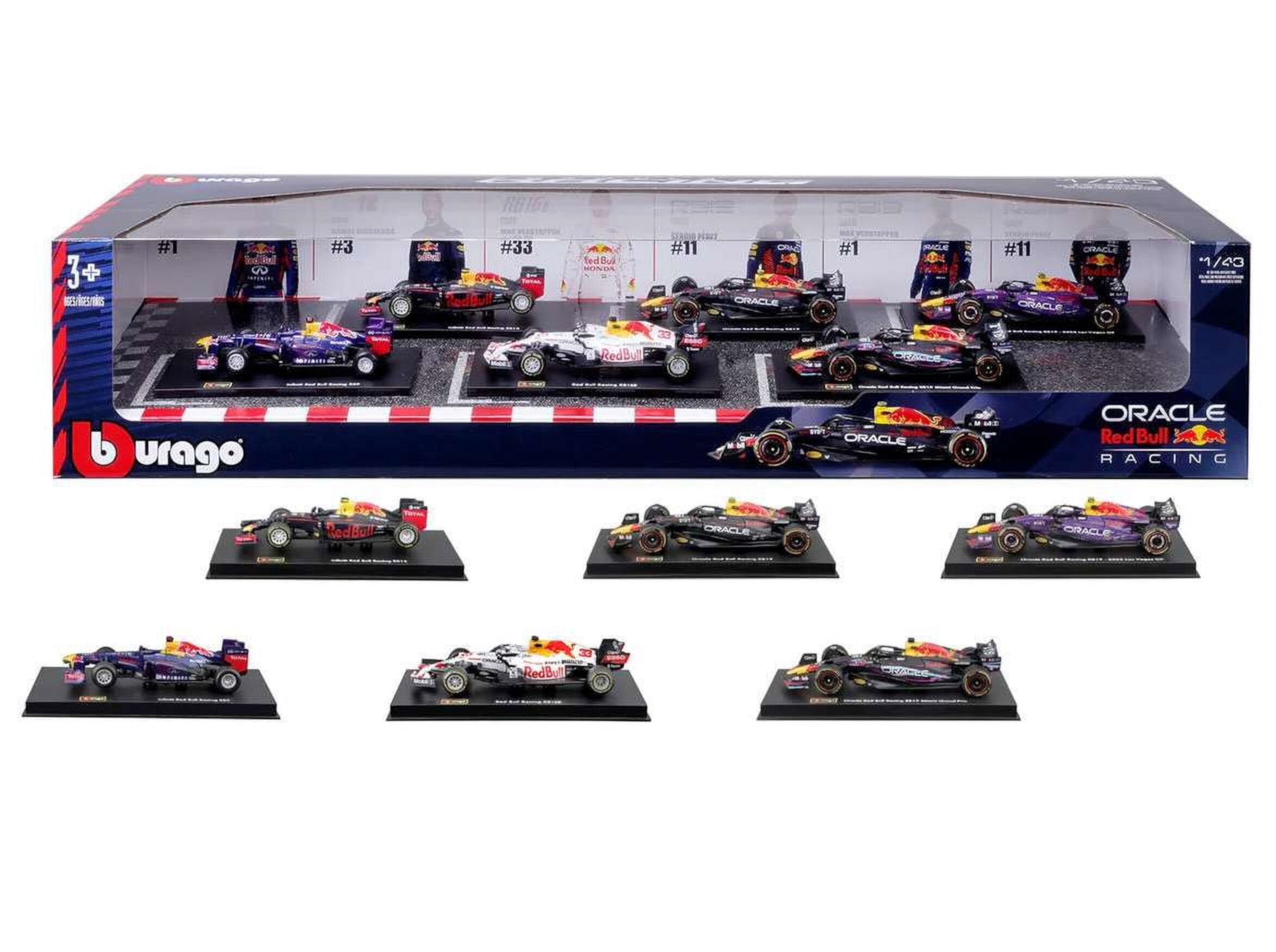 Burango Red Bull Formula Racing Die-cast Model 6-Pack Bburago