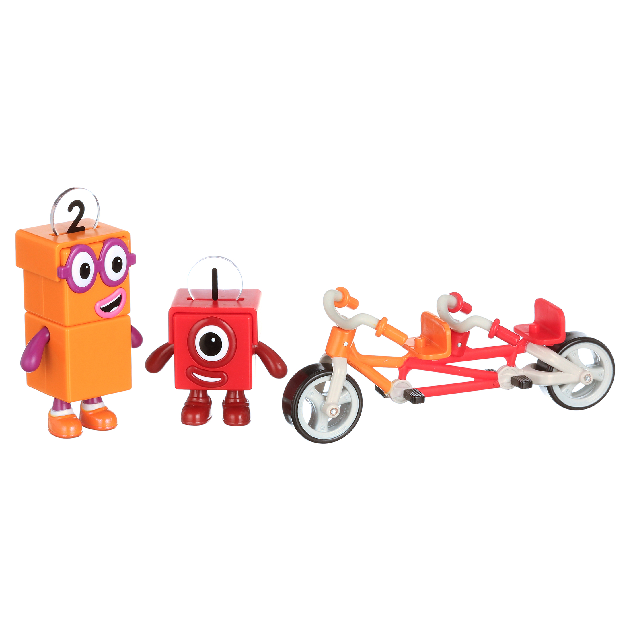 hand2mind Numberblocks® One and Two Bike Adventure, Toy Bicycle Figures, Toy Vehicle Playsets Hand2mind