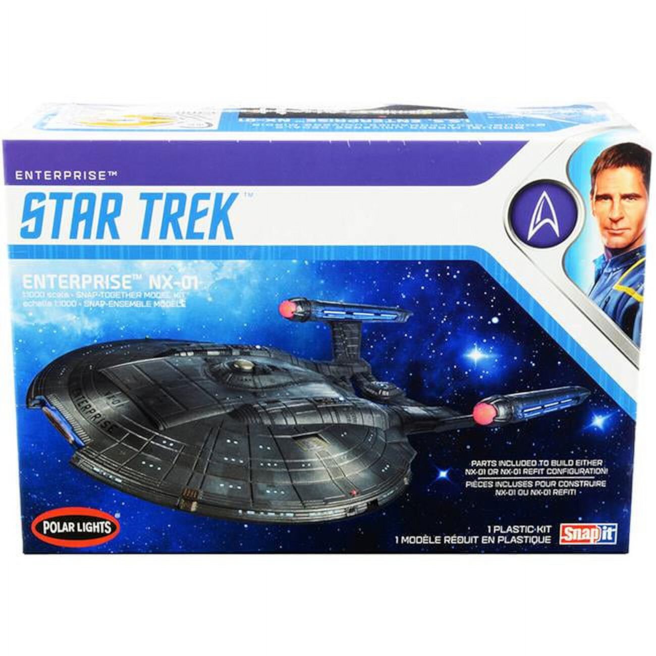 1-1000 Scale Skill 2 Snap Enterprise NX-01 Starship Star Trek Enterprise TV Series Model Kit Endless Games