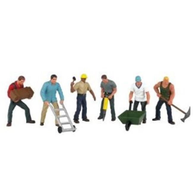 Bachmann O Gauge/Scale Figure/People Set Construction Workers (6-Pack) Bachmann Trains