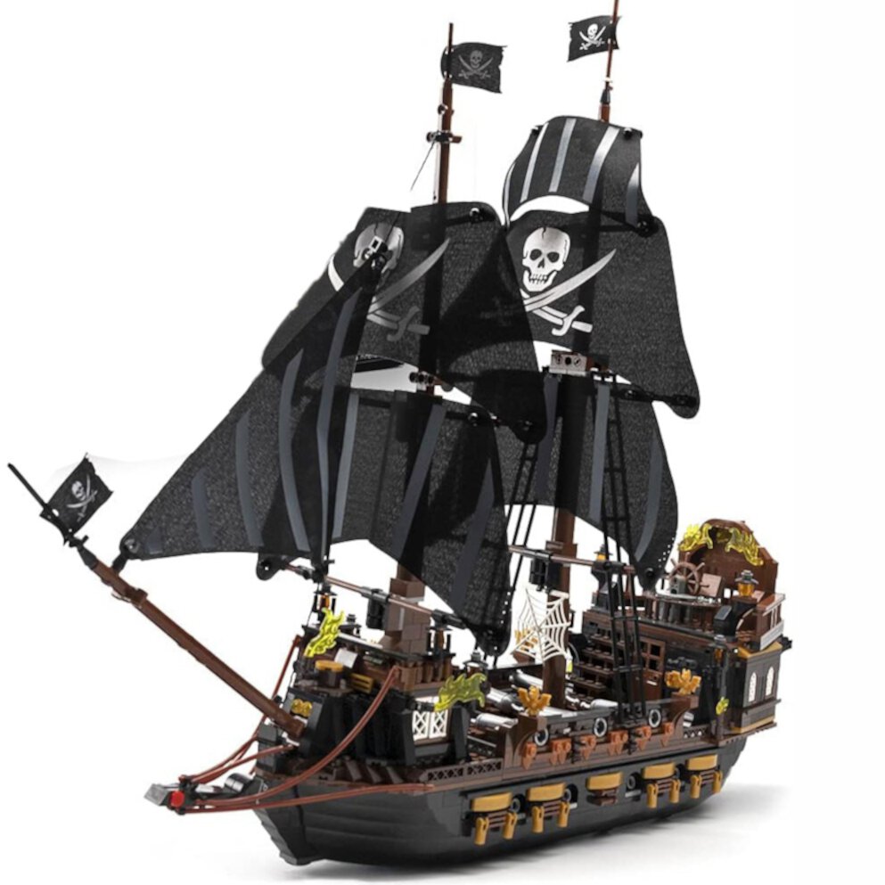 Syrinx Black Hawk Pirates Ship Model Building Blocks Kit - Fun and Creative Toy for Teens and Adults (1352Pcs) SYRINX