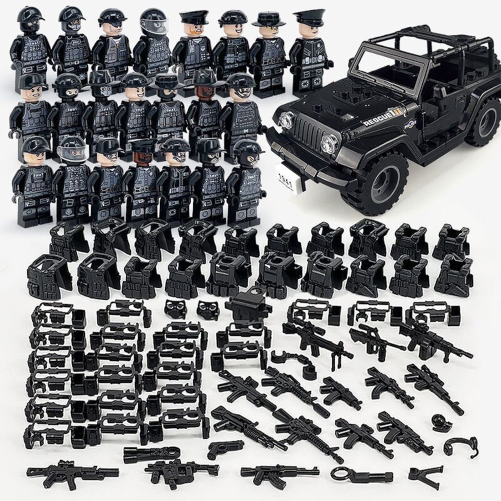 Soapjuice 22PCS Unofficial Military Off-Road Vehicle Building Block Set with Minifigures Soapjuice