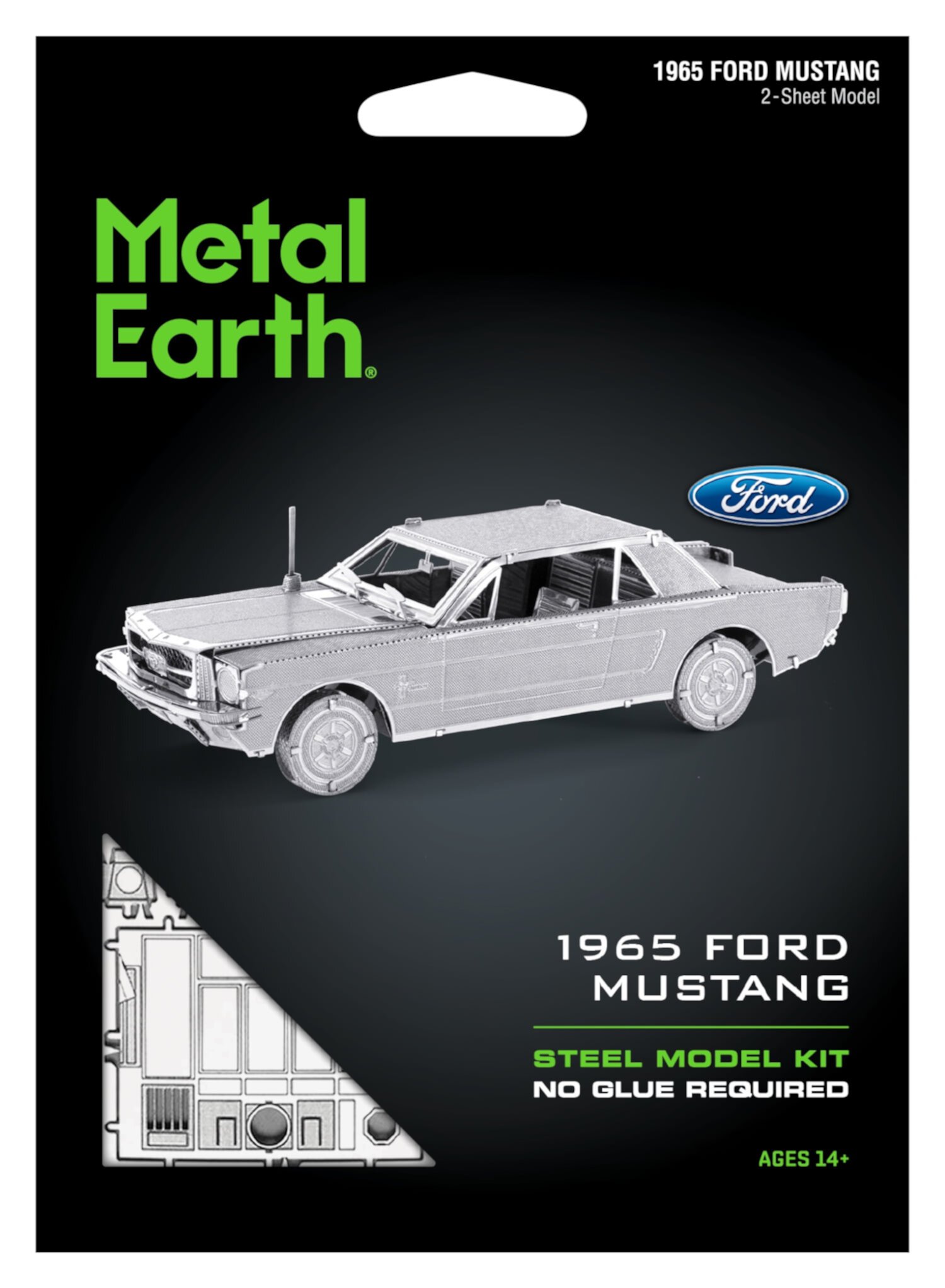 Fascinations 9009107 Metal Earth 1965 Ford Mustang 3D Metal Model Car Kit Fascinations