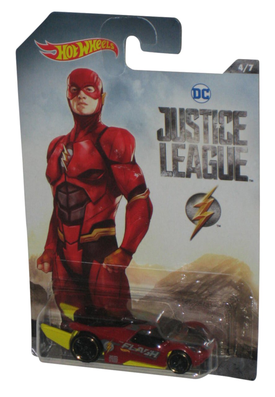 DC Justice League Hot Wheels (2017) Mattel The Flash RD-09 Toy Car 4/7 Mattel