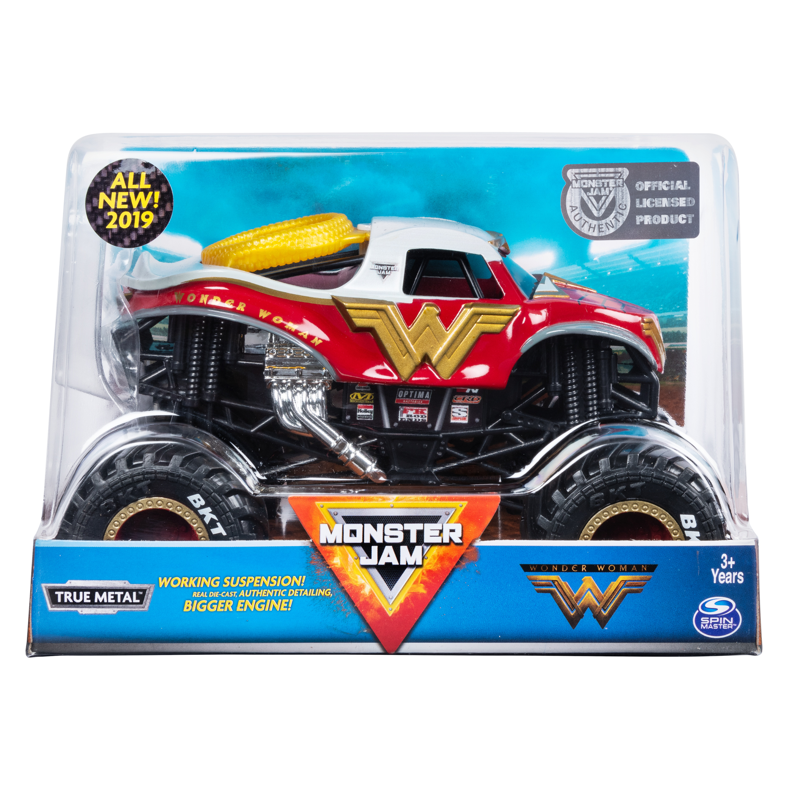 Monster Jam, Official Wonder Woman Monster Truck, Die-Cast Vehicle, 1:24 Scale Monster Jam