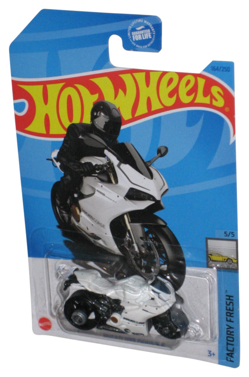 Hot Wheels Factory Fresh 5/5 (2021) White Ducati 1199 Panigale Toy Motorcycle Bike 164/250 Mattel