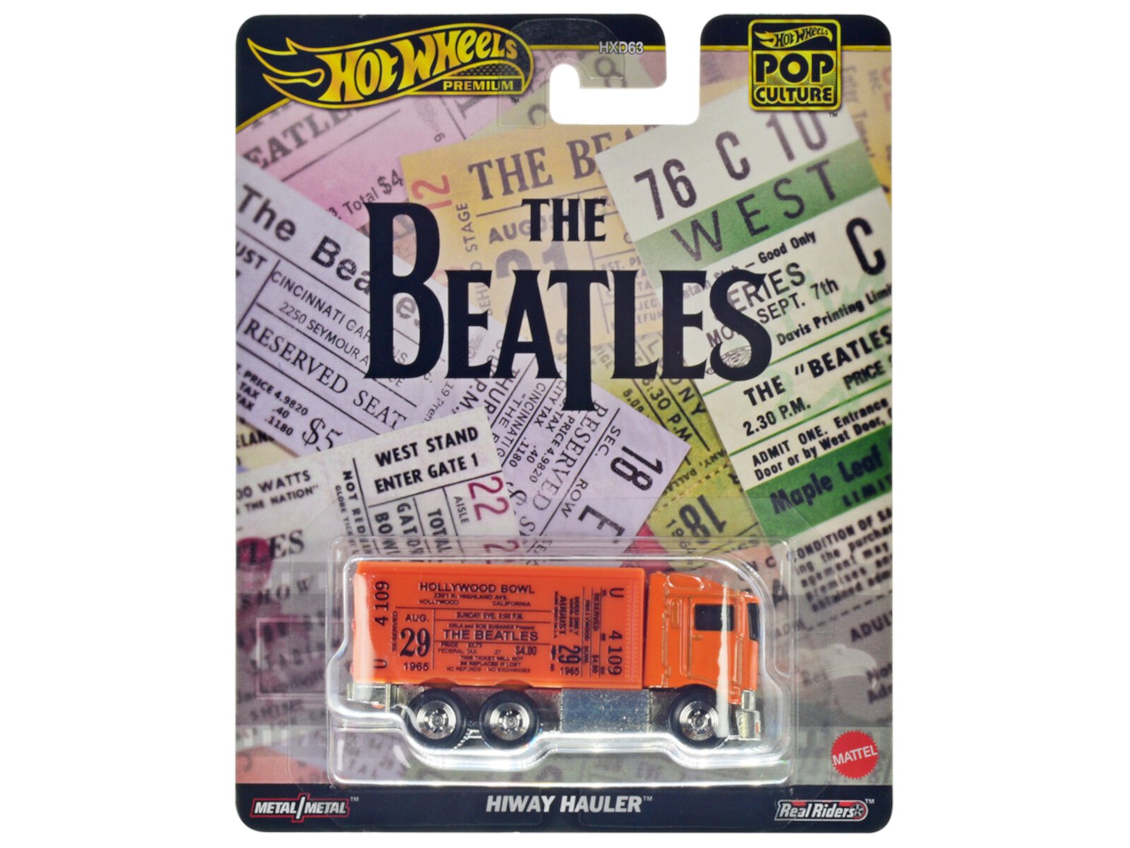 Hiway Hauler Orange with Concert Ticket Graphics "The Beatles" "Pop Culture" Series Diecast Model Car by Hot Wheels Hot Wheels