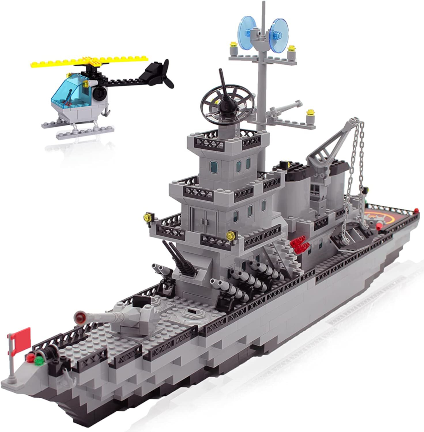 Syrinx Military Battleship Building Set for Boys 6+, Compatible with Lego SYRINX