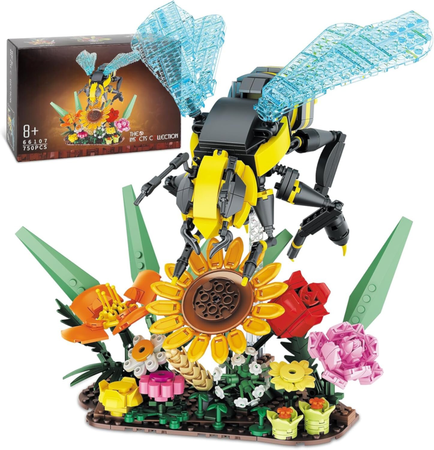 Syrinx Adult Kid Girl Compatible with Lego Flowers & Mantis Building Set(741 PCS) SYRINX