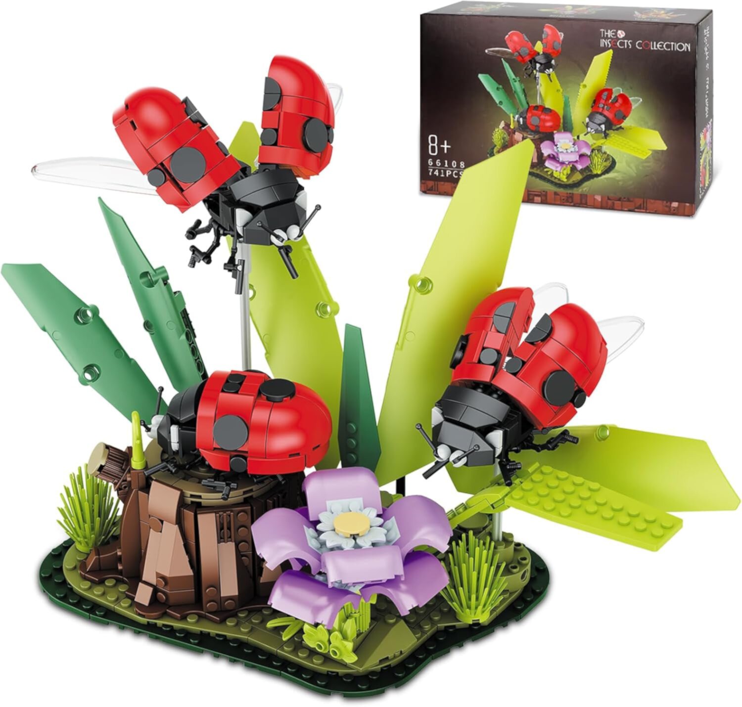 Syrinx Adult Kid Girl Compatible with Lego Flowers & Mantis Building Set(750 PCS) SYRINX