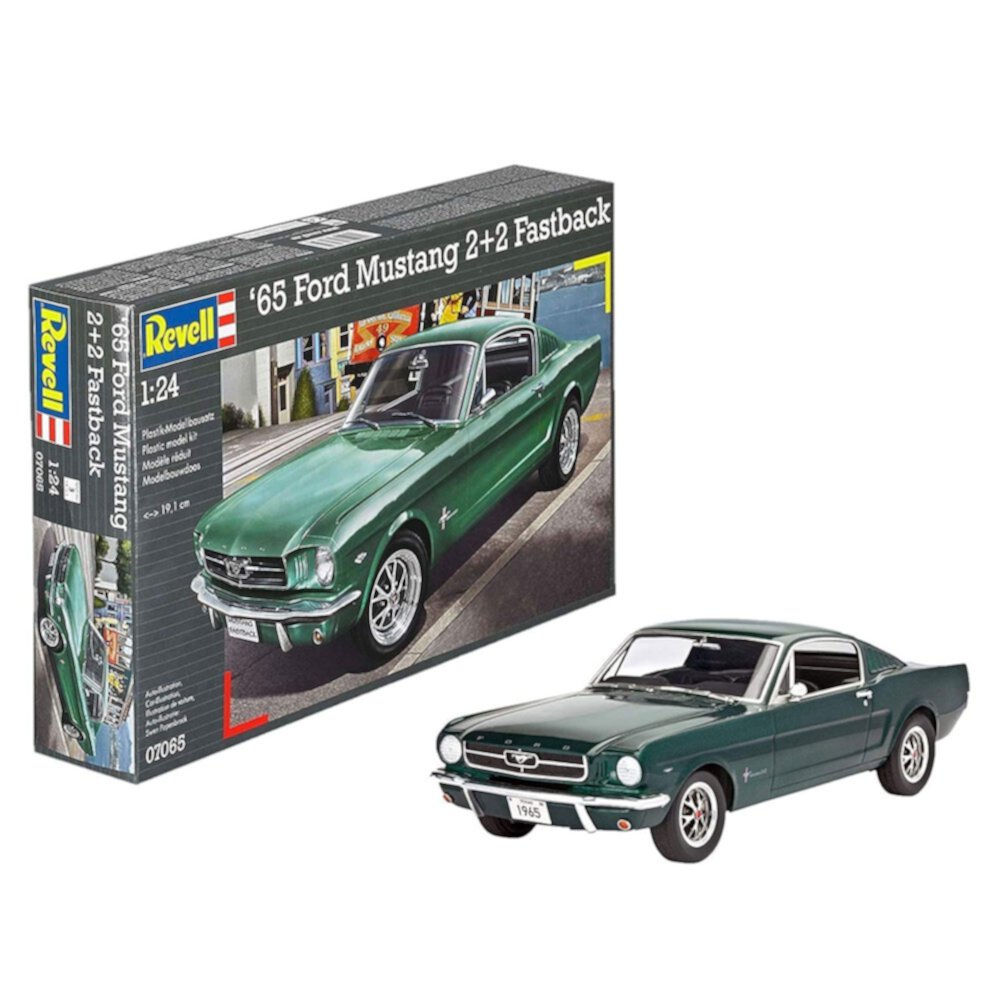 Model Kit - 65 Ford Mustang 2+2 Fastback - 1:24 Scale Multi-Colored Revell