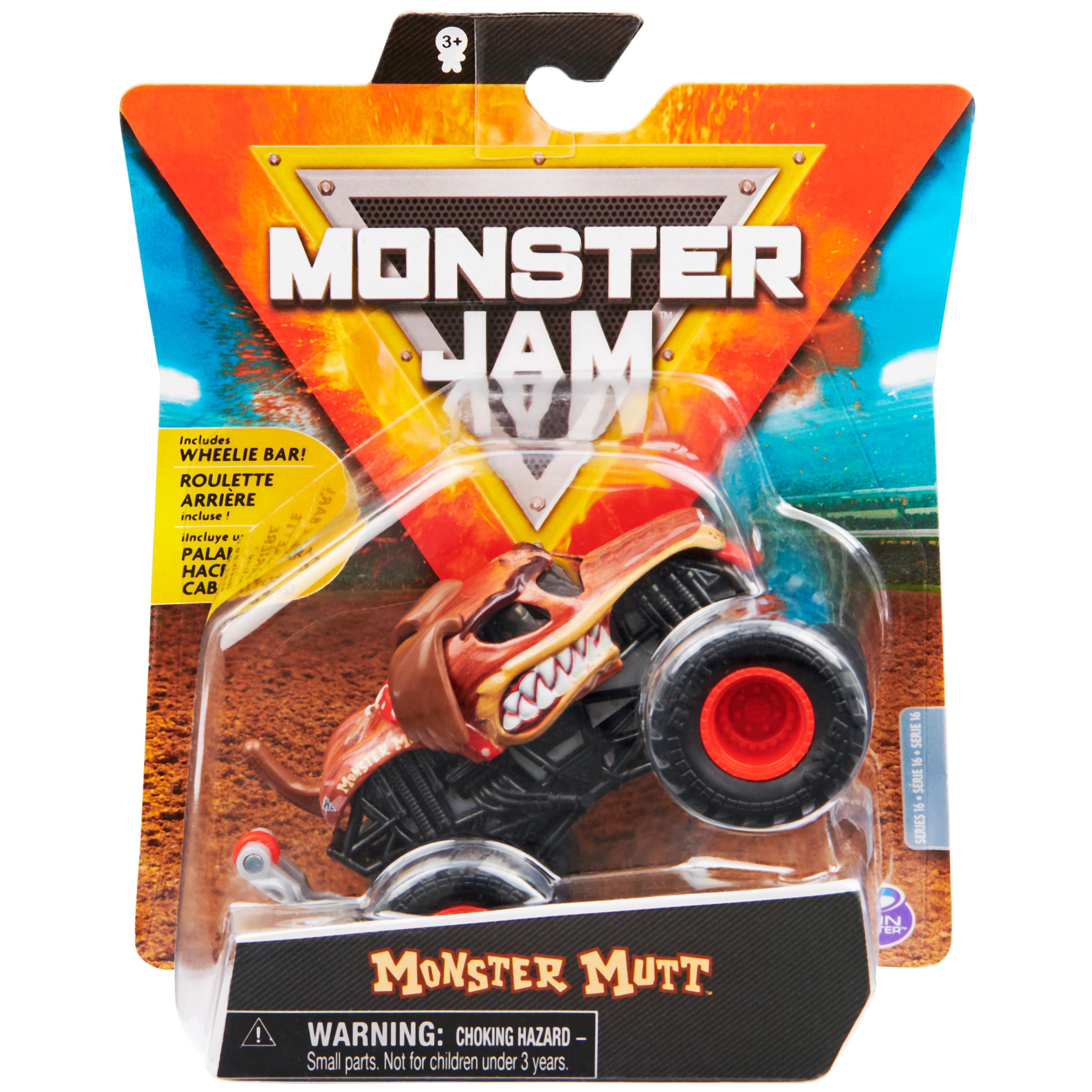 Monster Jam, Official Monster Mutt Monster Truck, Die-Cast Vehicle, Ruff Crowd Series, 1:64 Scale Monster Jam