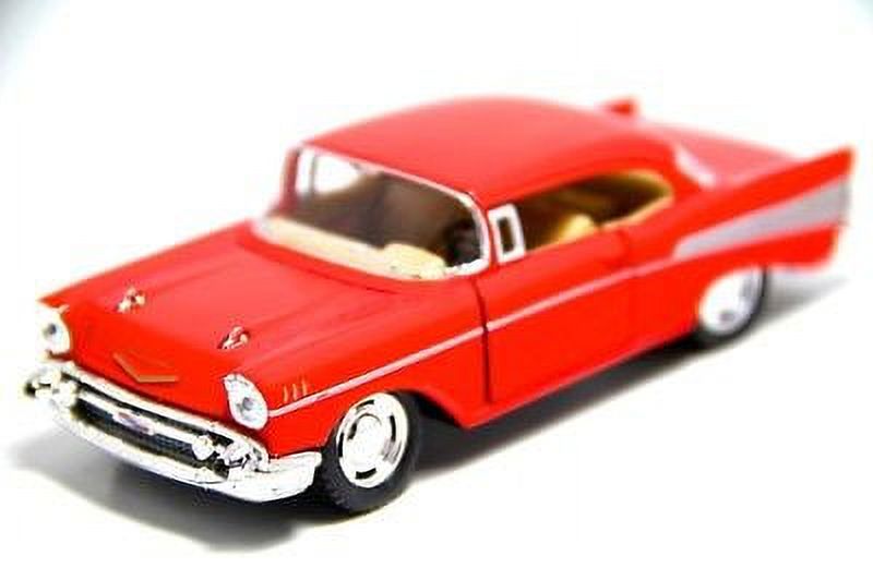 5" Kinsmart 1957 Chevrolet Bel Air Diecast Model Toy Car 1:40 Chevy Red KiNSMART