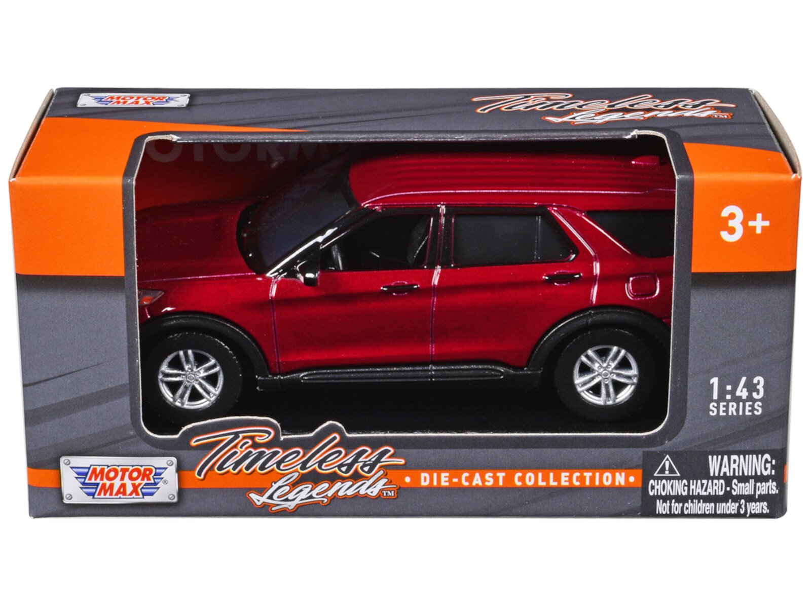 2023 Ford Explorer Red Metallic "Timeless Legends" Series 1/43 Diecast Model Car by Motormax MOTORMAX