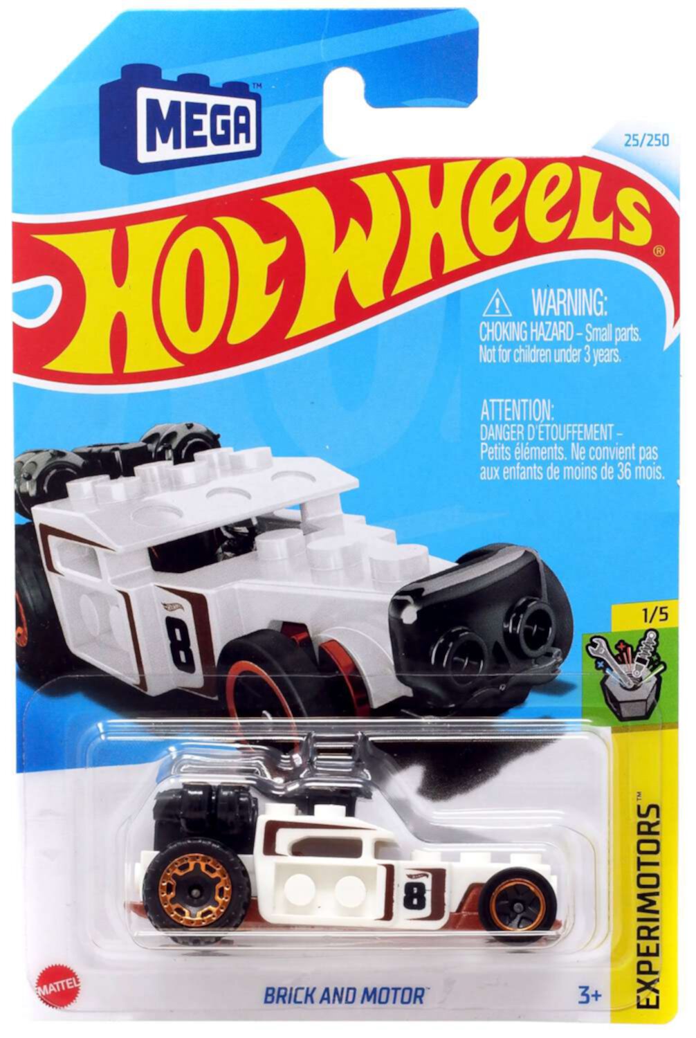 Hot Wheels Experimotors Brick & Motor Diecast Car Mattel