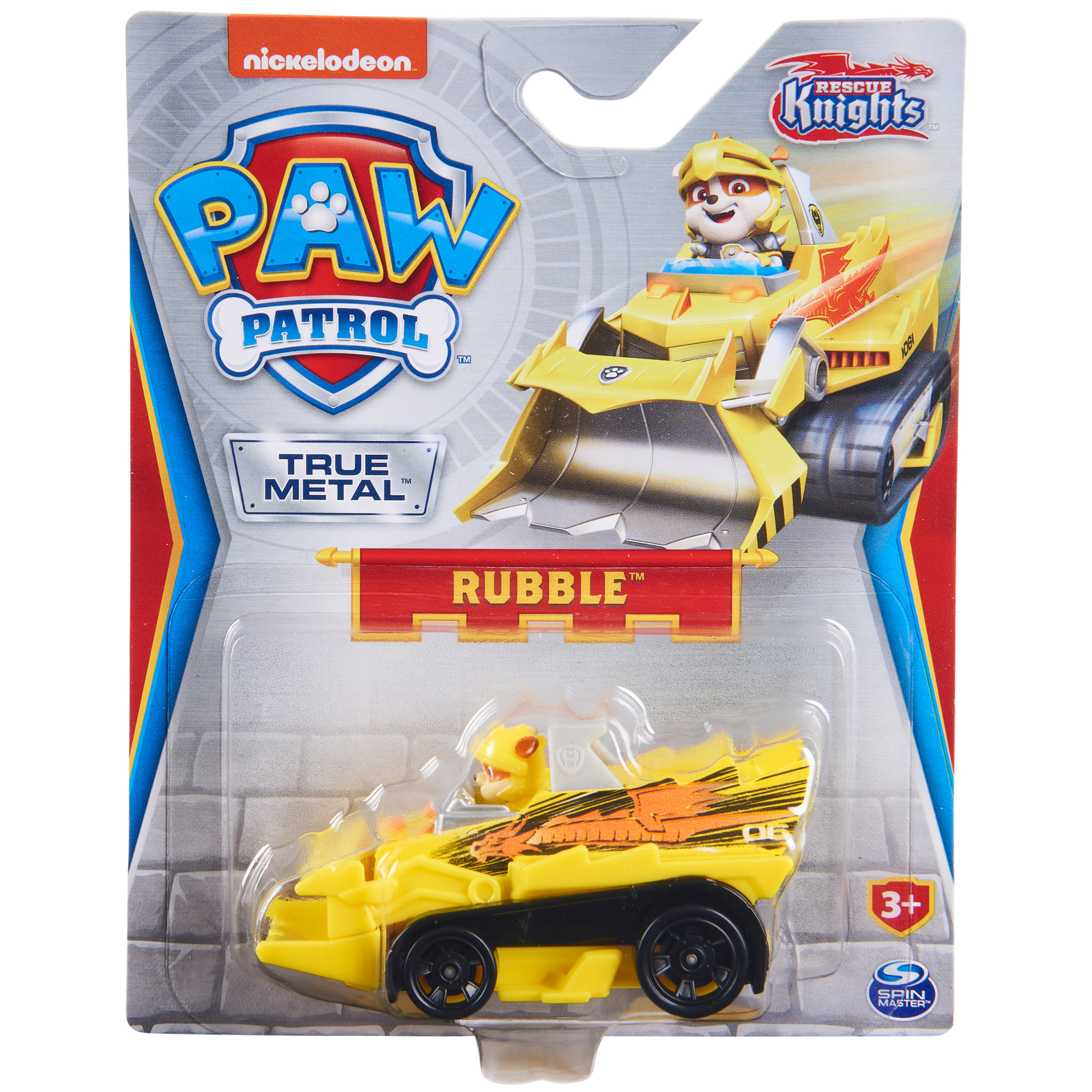 PAW Patrol, Rescue Knights Rubble Die-Cast Vehicle, 1:55 Scale, For Ages 3 and up Paw Patrol