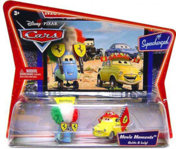 Luigi & Guido in Ferrari Gear Diecast Car 2-Pack Disney Cars Disney Pixar Cars