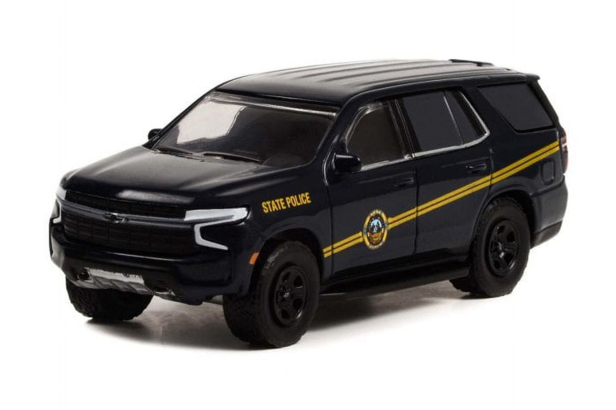 2021 Chevy Tahoe Police Pursuit Vehicle, Black - Greenlight 30343 - 1/64 scale Diecast Car Greenlight