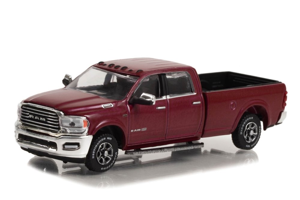 2022 Dodge Ram 3500 Limited Longhorn, Red - Greenlight 68010F/48 - 1/64 Scale Diecast Model Car Greenlight