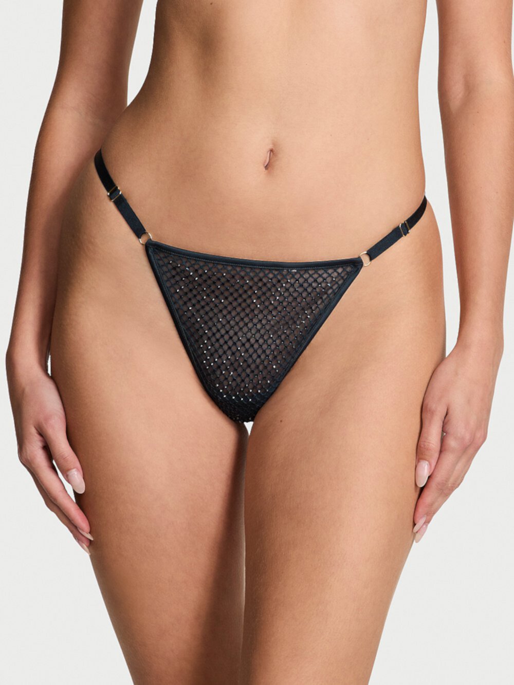 Ziggy Glam Shine Fishnet Adjustable V-String Panty Very Sexy