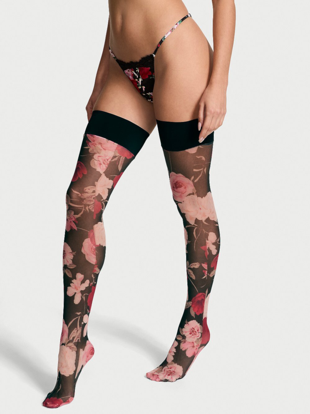 Atelier Victoria's Secret Sheer Floral Thigh-Highs Very Sexy