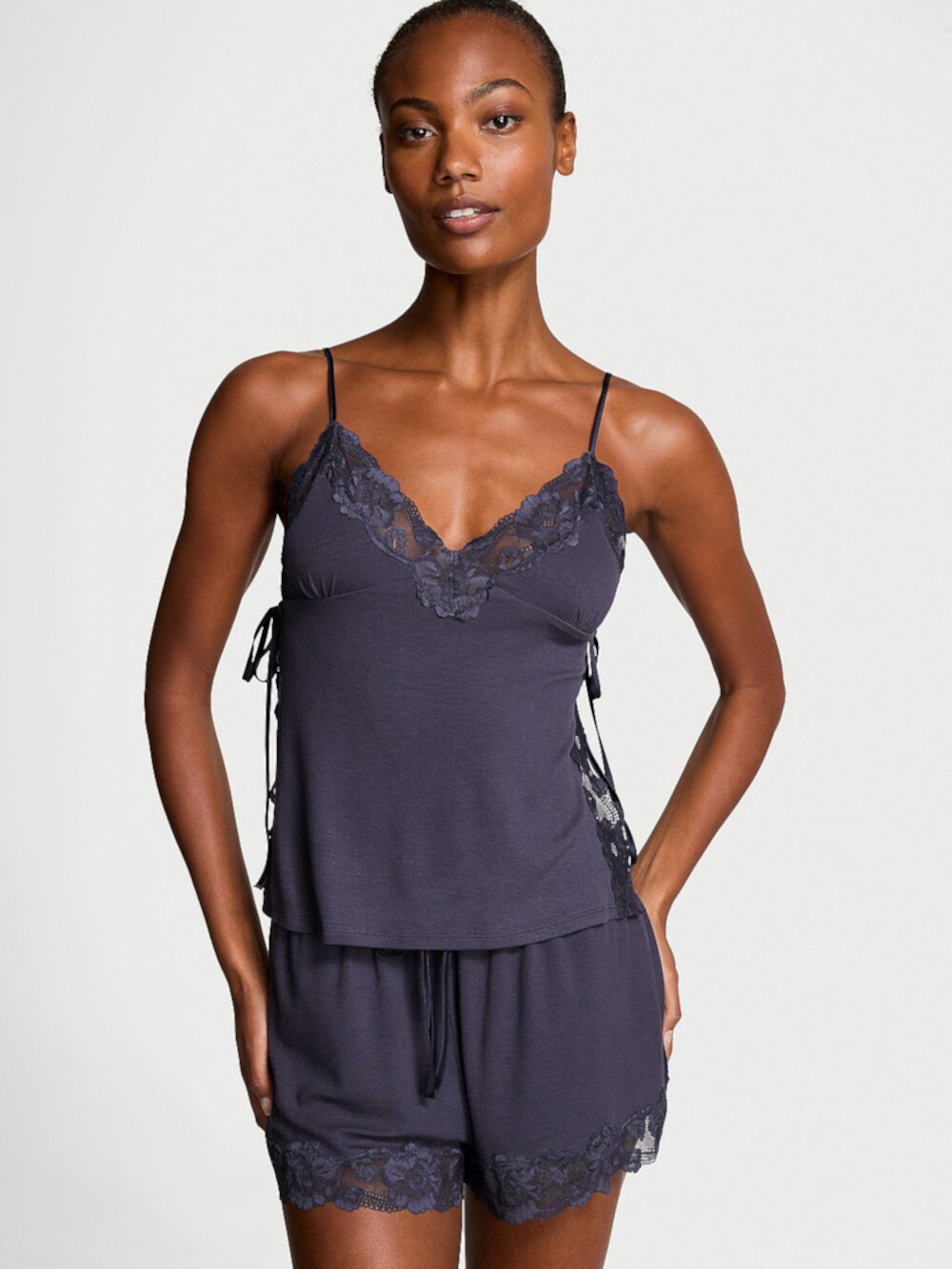 Ribbed Modal & Lace Cami Shorts Set Victoria's Secret