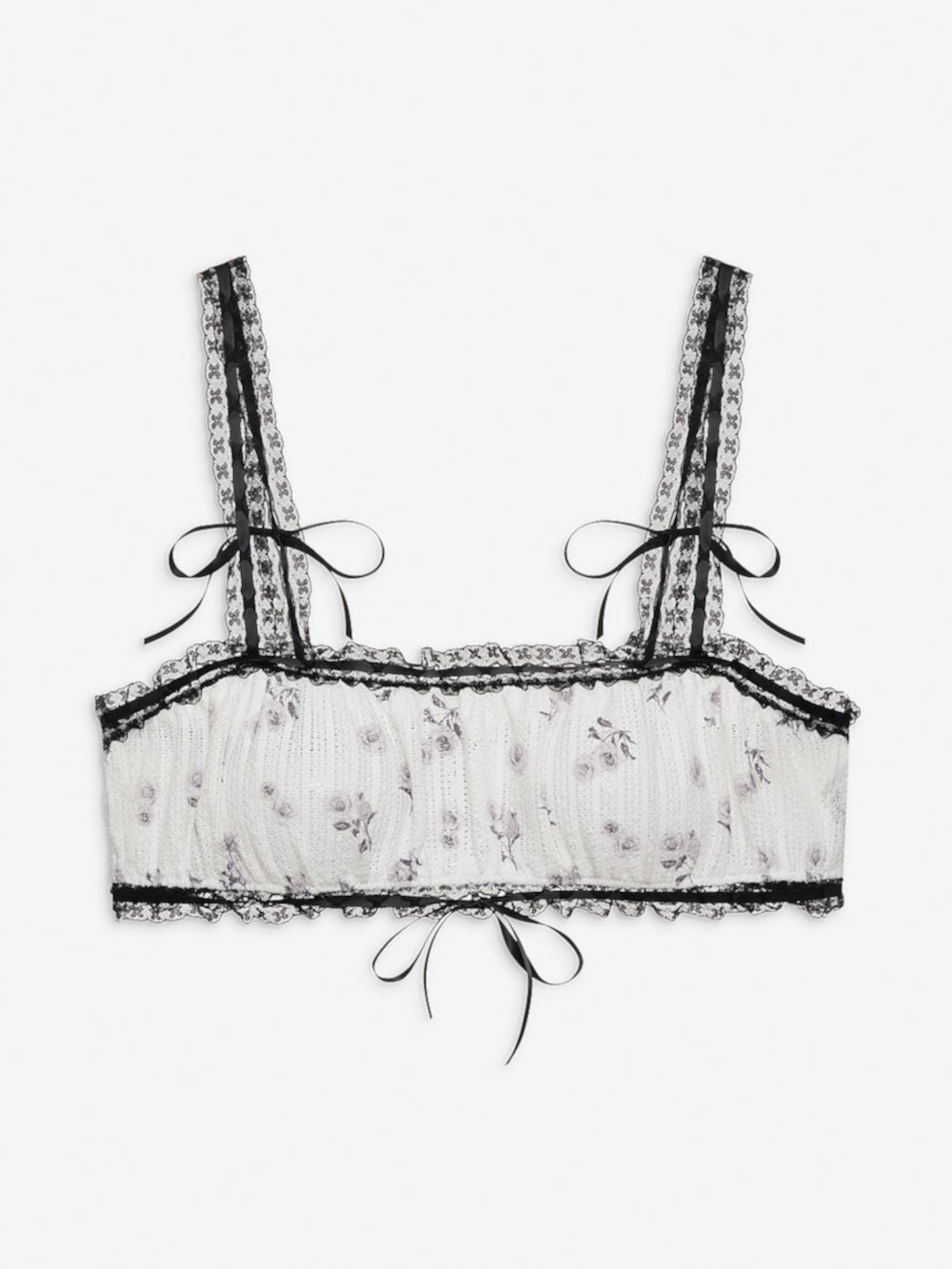 Кроп-топ Fawn Bralette с кружевными отделками и регулируемыми бретелями от for LOVE & LEMONS For LOVE & LEMONS