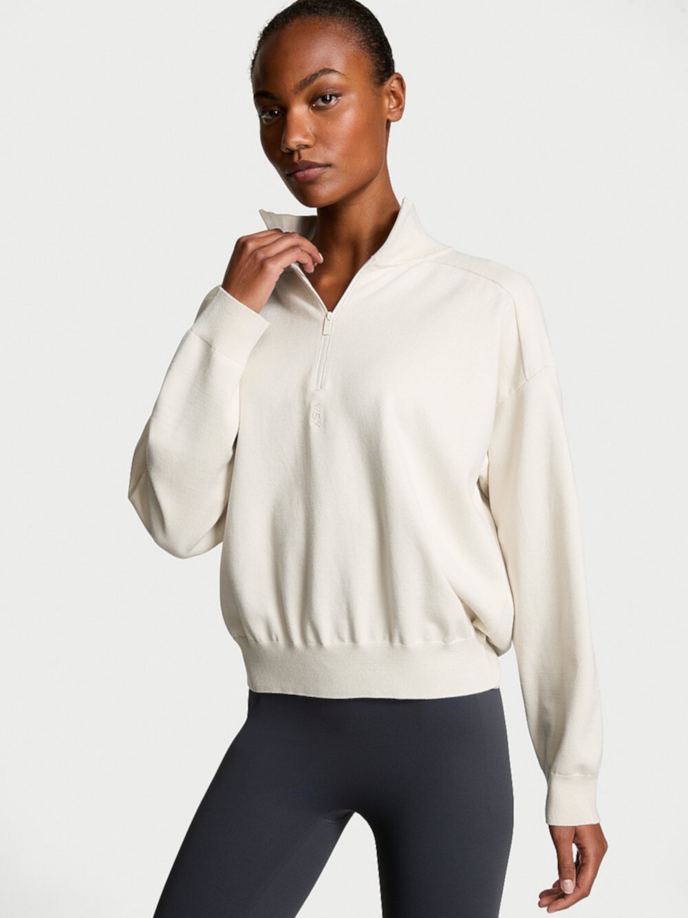 Женское Худи VSX Colorblock Knit Half-Zip Sweater VSX