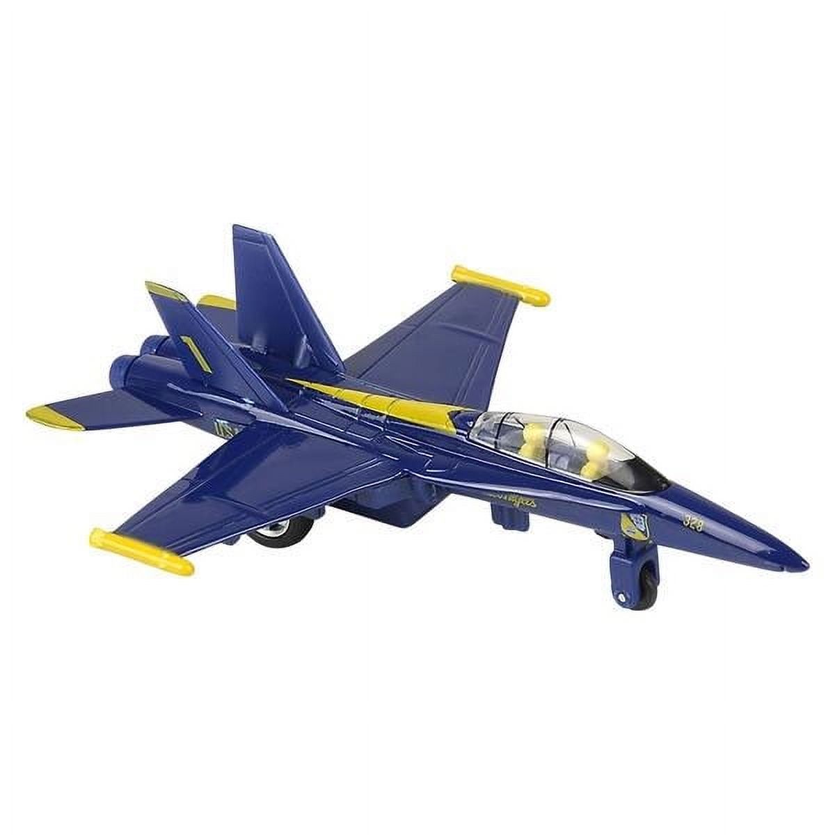 Rhode Island Novelty - Pull Back Die-Cast Metal Vehicle - F-18 BLUE ANGEL FIGHTER JET (6.5 inch) Rhode Island Novelty