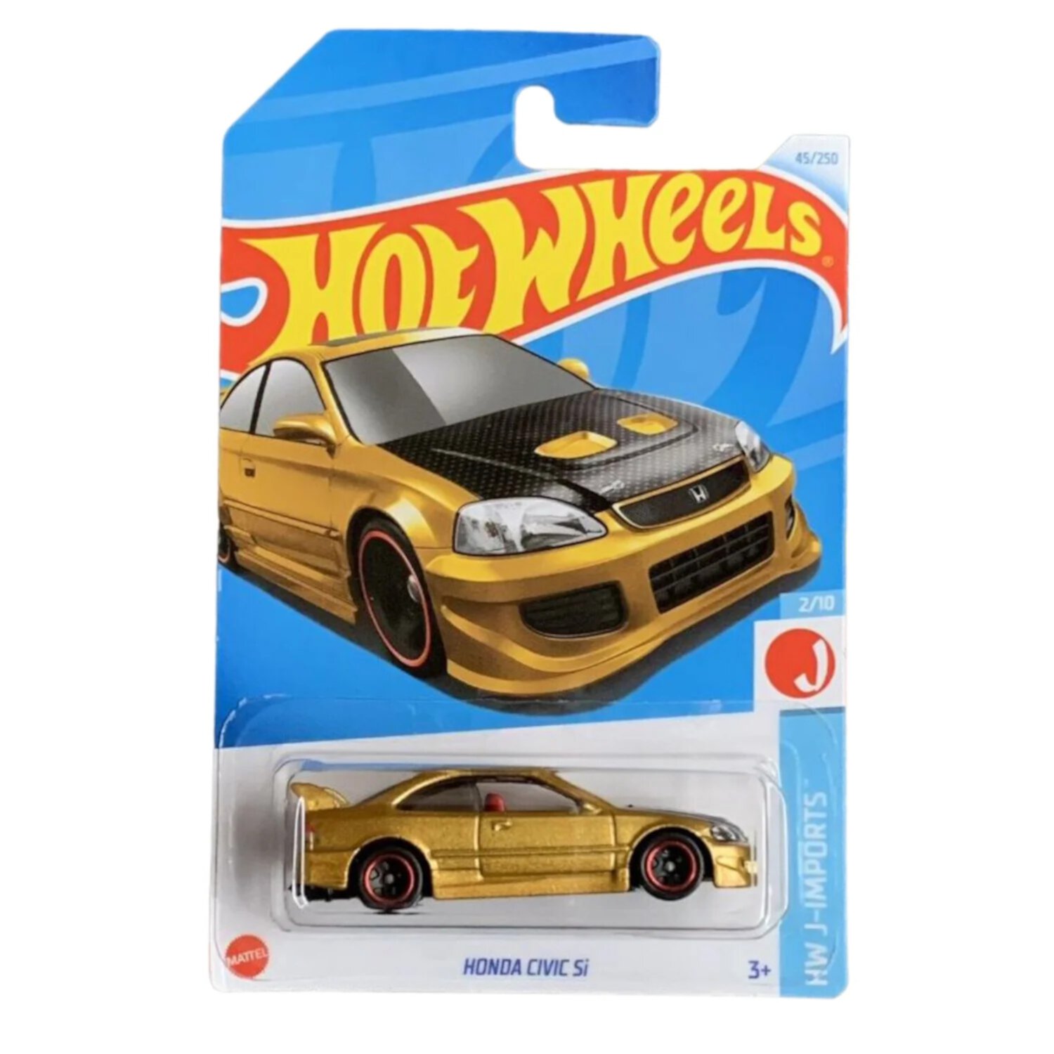 Hot Wheels Honda Civic Si (gold with black hood) 2024 45/250 Hot Wheels